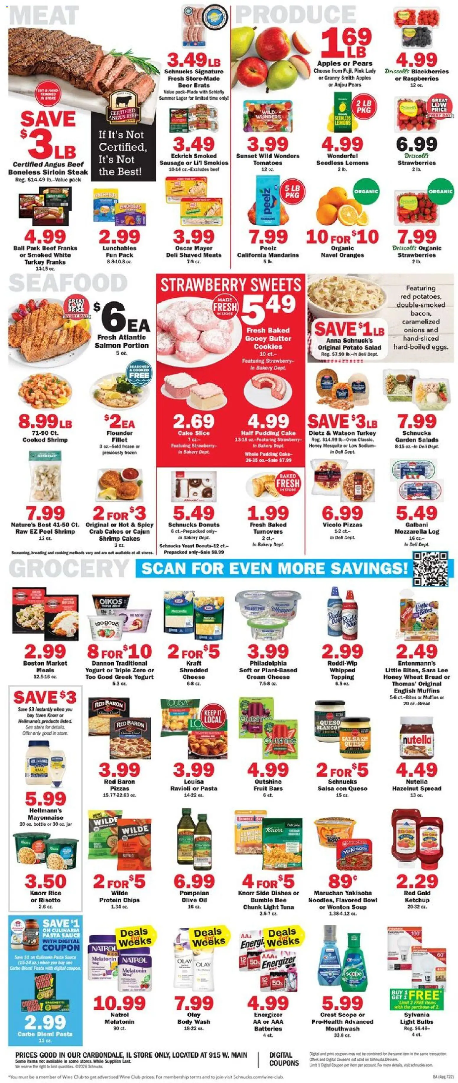 Schnucks Weekly Print Ad - IL - valid from 22.04.2026 | Page: 4 | Products: Bakery, Mandarins, Oil, Bread