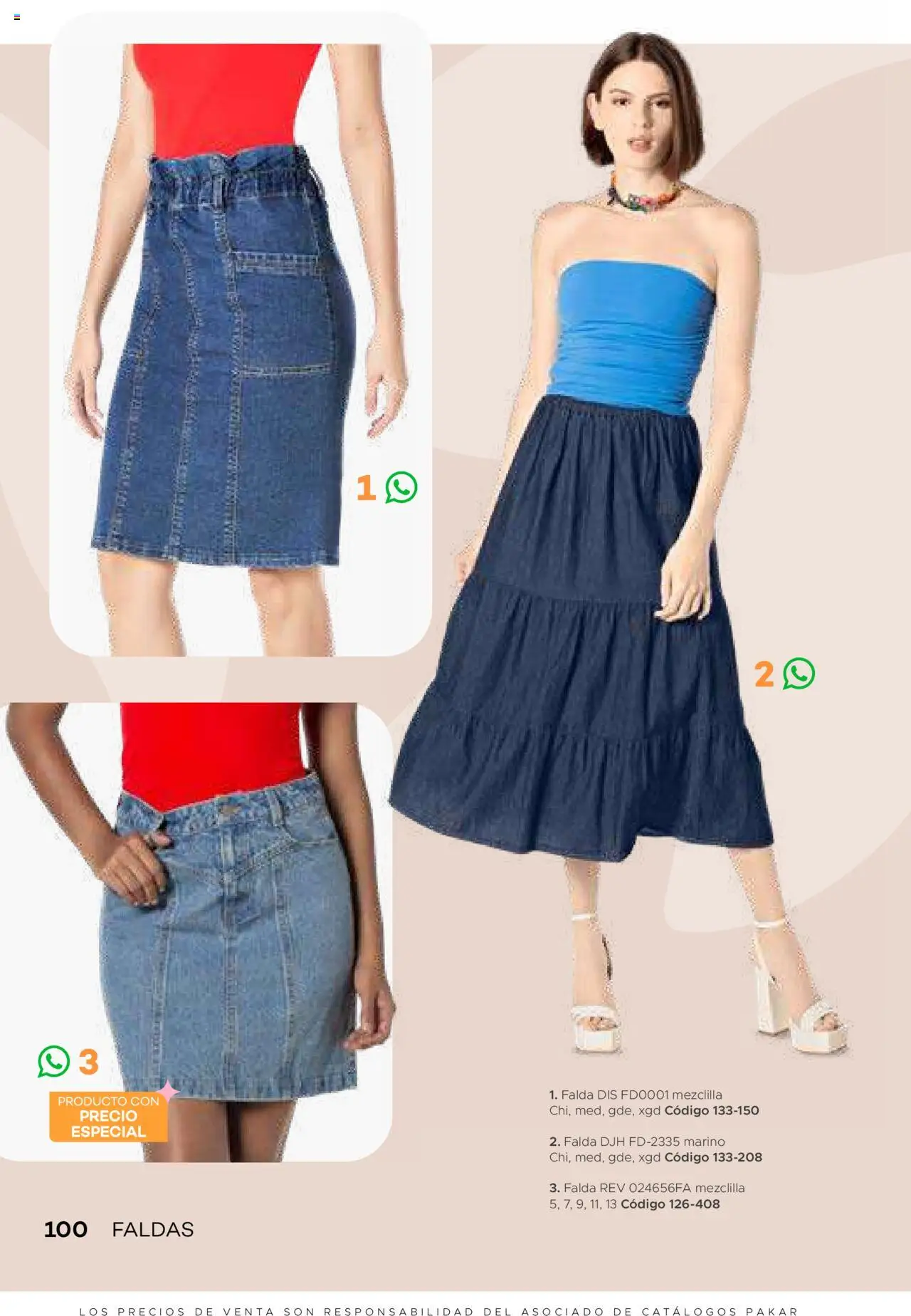 Nuevas ofertas de SC Pakar válidas en toda la República Mexicana desde el 31.01.2025. ¡Encuentra las mejores ofertas en SC Pakar catálogo Ropa! | Página: 100 | Productos: Faldas, Falda