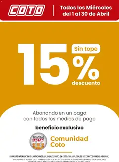 Vista previa Coto - Comunidad Abril válido desde el 01.04.2026