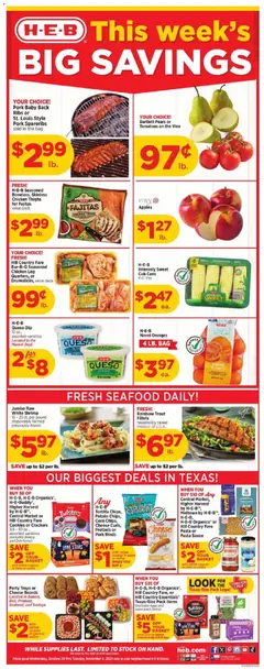 Preview of H-E-B weekly ads valid from 29.10.2025