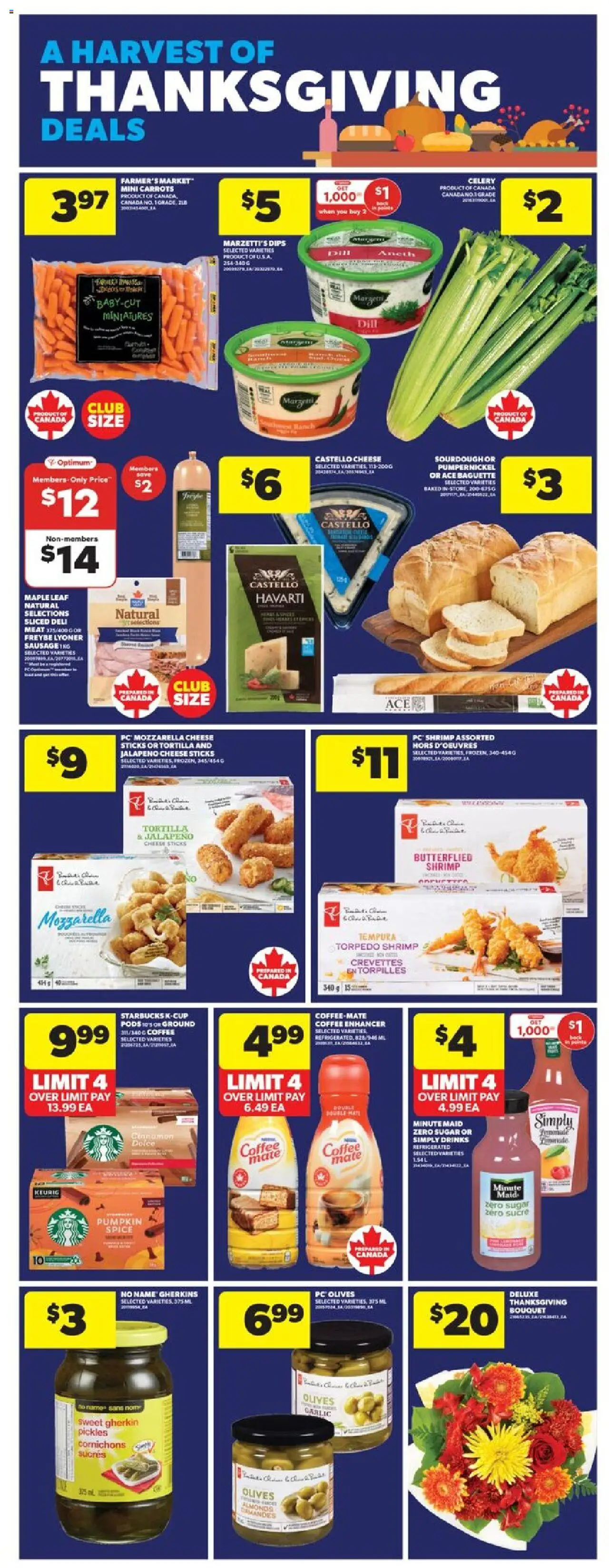 Real Canadian Superstore flyer valid from 02.10.2025 | Page: 11 | Products: PC, Cheese, Coffee, Pumpkin