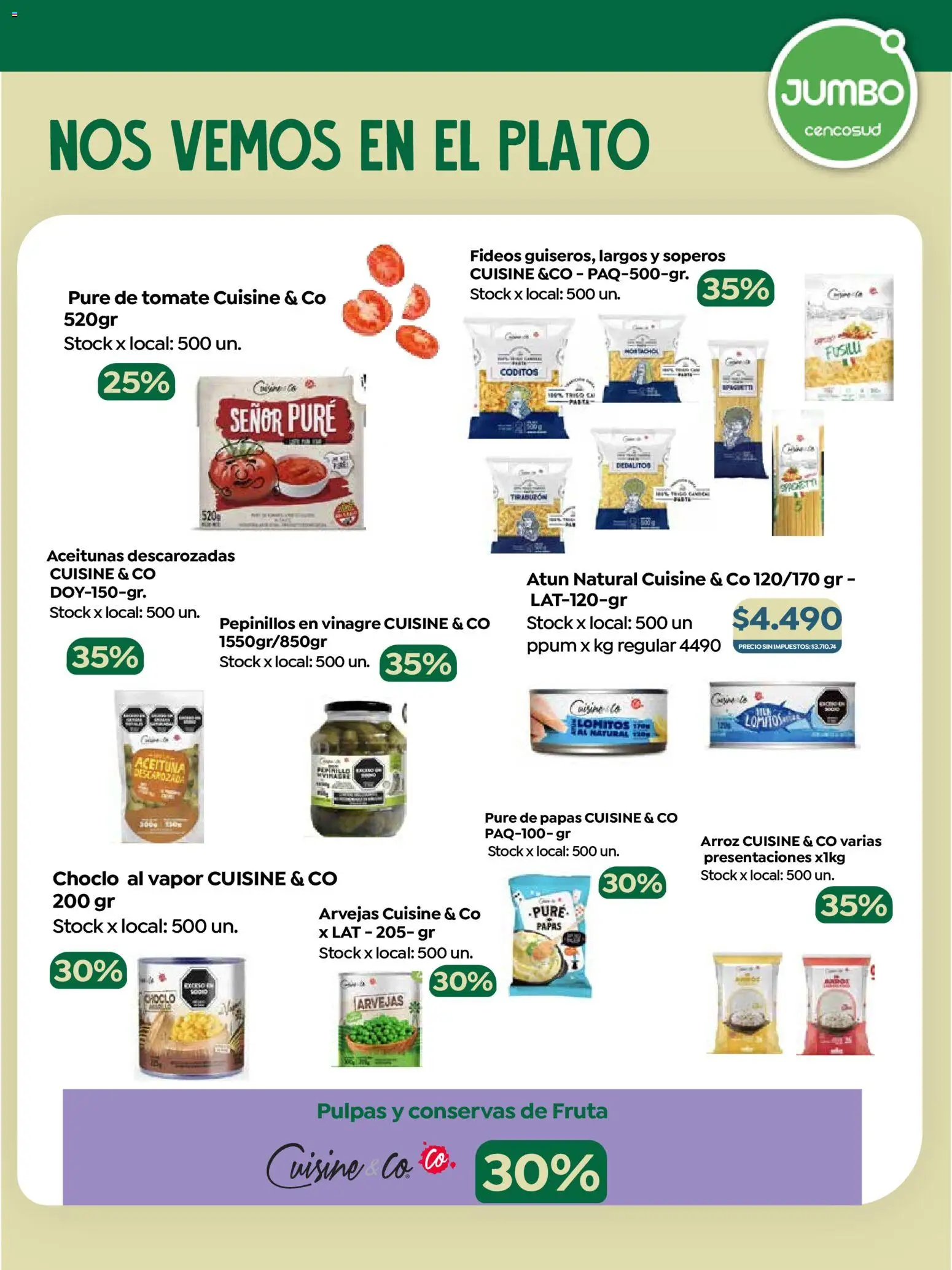 Jumbo - Especial Marcas Propias │ válido desde el 16.03.2026 | Página: 5 | Productos: Choclo, Tomate, Pure de Tomate, Arroz