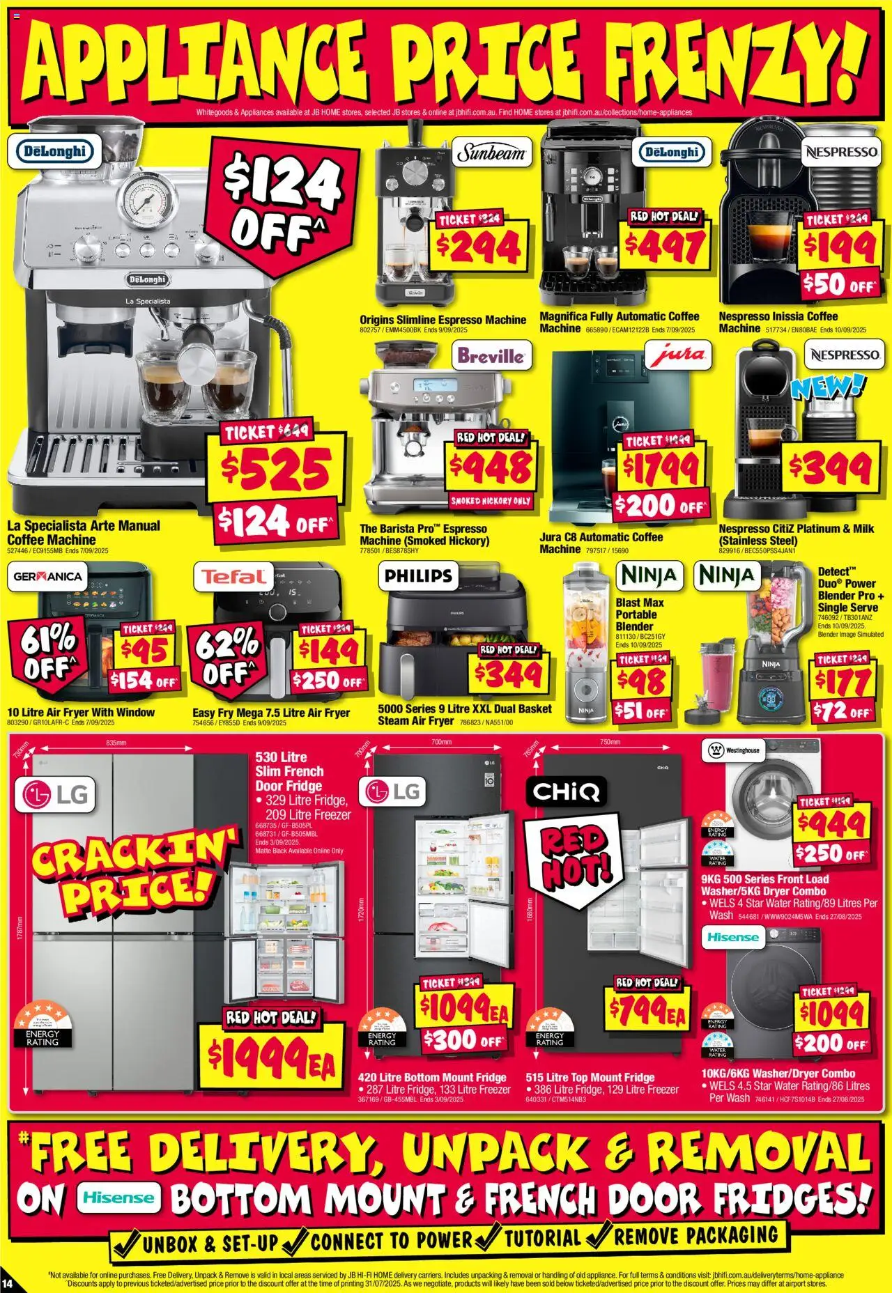 JB Hi-Fi catalogue - valid from 14.08.2025 | Page: 14 | Products: Basket, Portable, Freezer, Dryer