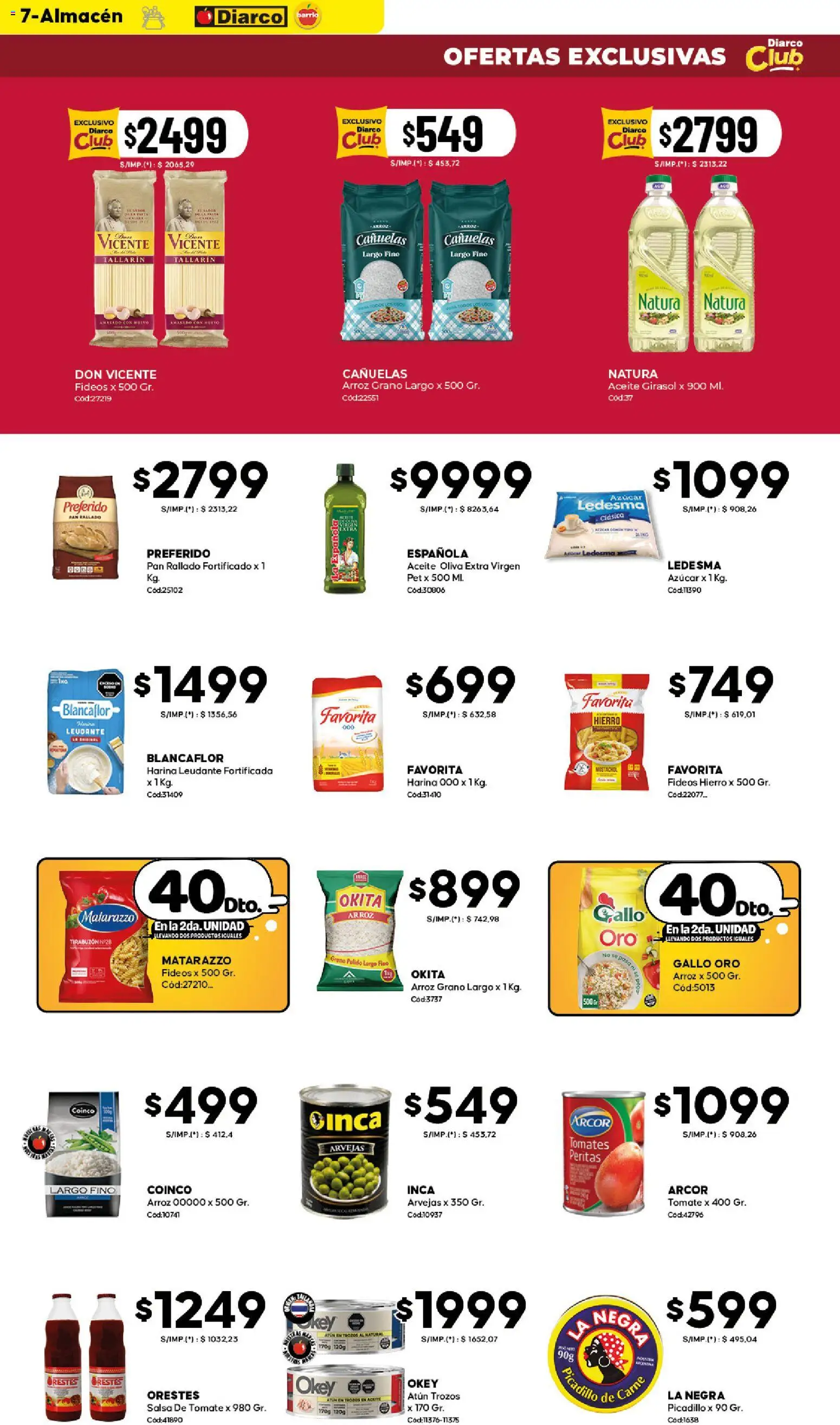 Diarco - Ofertas Diarco Barrio │ válido desde el 24.11.2025 | Página: 6 | Productos: Azucar, Arvejas, Picadillo, Pan rallado