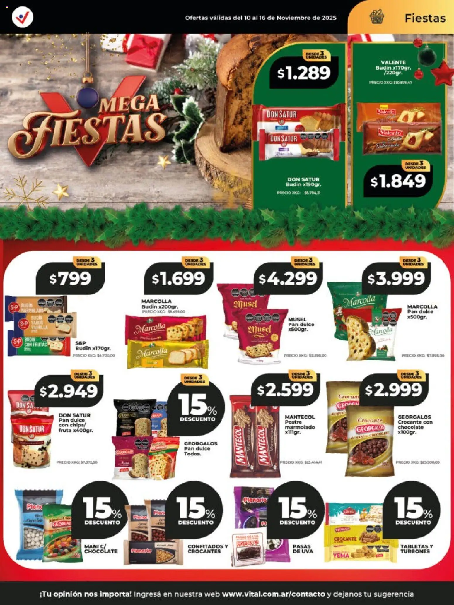 Vital - Ofertas - Mar del Plata │ válido desde el 10.11.2025 | Página: 18 | Productos: Budín, Sal, Pan, Chocolate