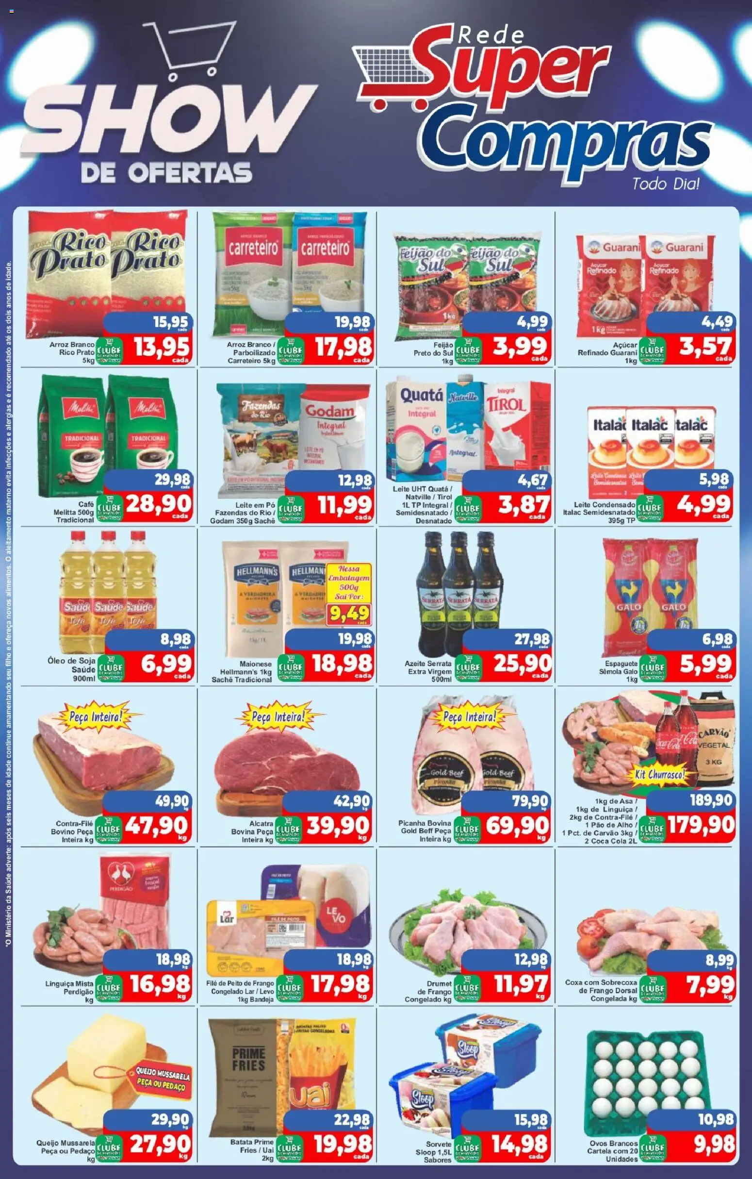 Rede Super Compras Folheto - válido de 23.01.2026 | Página: 1 | Produtos: Arroz, Frango, Leite condensado, Soja
