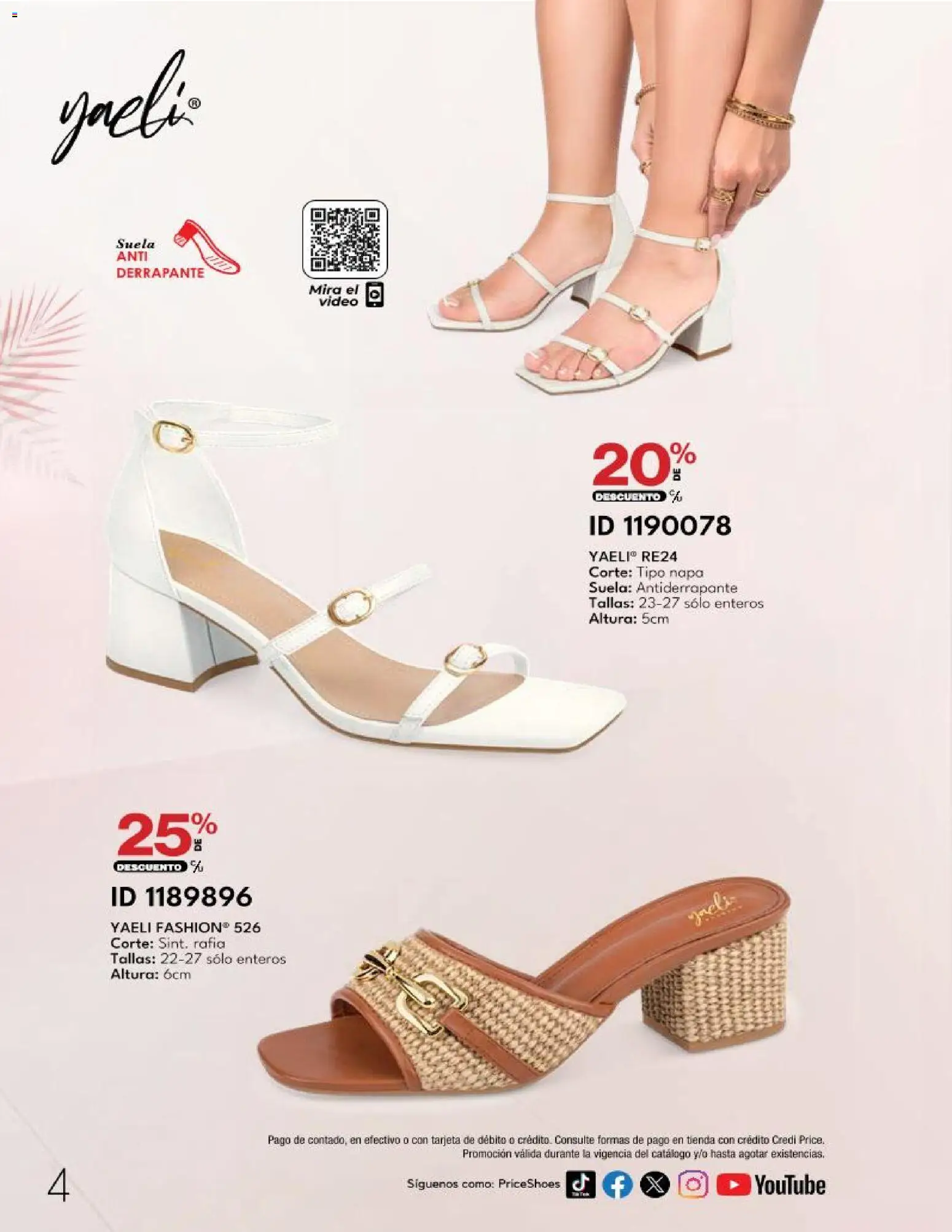 Nuevas ofertas de Price Shoes válidas en toda la República Mexicana desde el 20.03.2026. ¡Encuentra las mejores ofertas en Price Shoes catálogo 10 Pagos Sin Intereses! | Página: 4 | Productos: Video