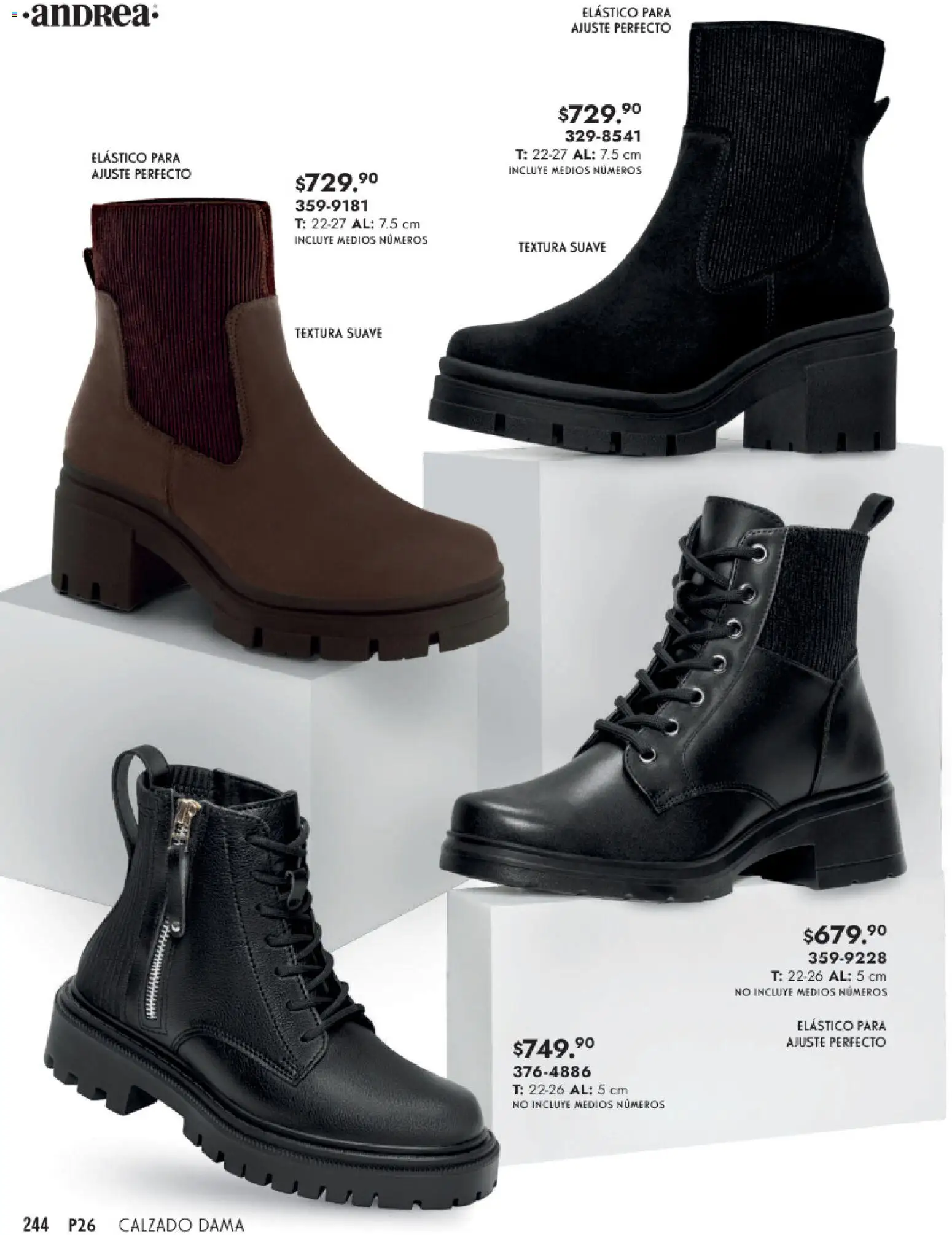 Nuevas ofertas de Andrea válidas en toda la República Mexicana desde el 25.01.2026. ¡Encuentra las mejores ofertas en Andrea catálogo Calzado Dama! | Página: 244
