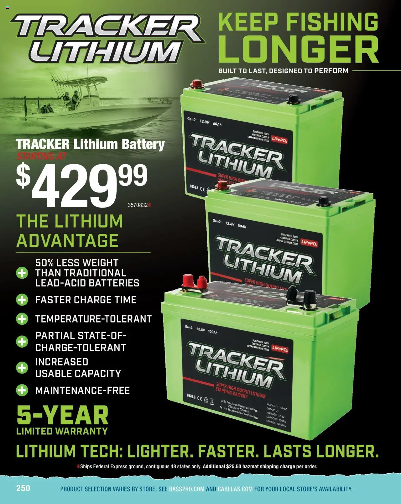 Cabela's Saltwater Specialist 25 - valid from 01.01.2025 | Page: 250 | Products: Battery, Weight