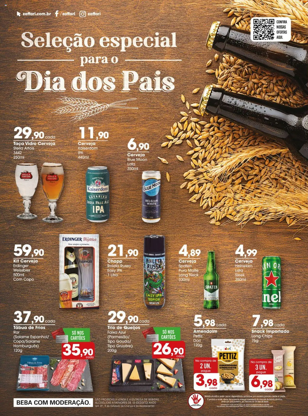 Zaffari Folheto - válido de 29.07.2025 | Página: 28 | Produtos: Amendoim, Salame, Heineken, Tábua
