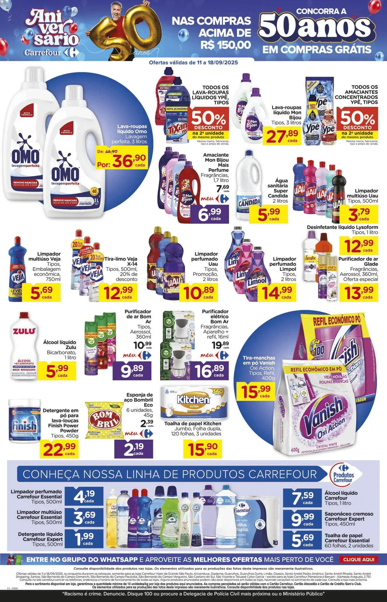 Carrefour Folheto - válido de 11.09.2025 | Página: 15 | Produtos: Perfume, Pó, Vagem, Detergente