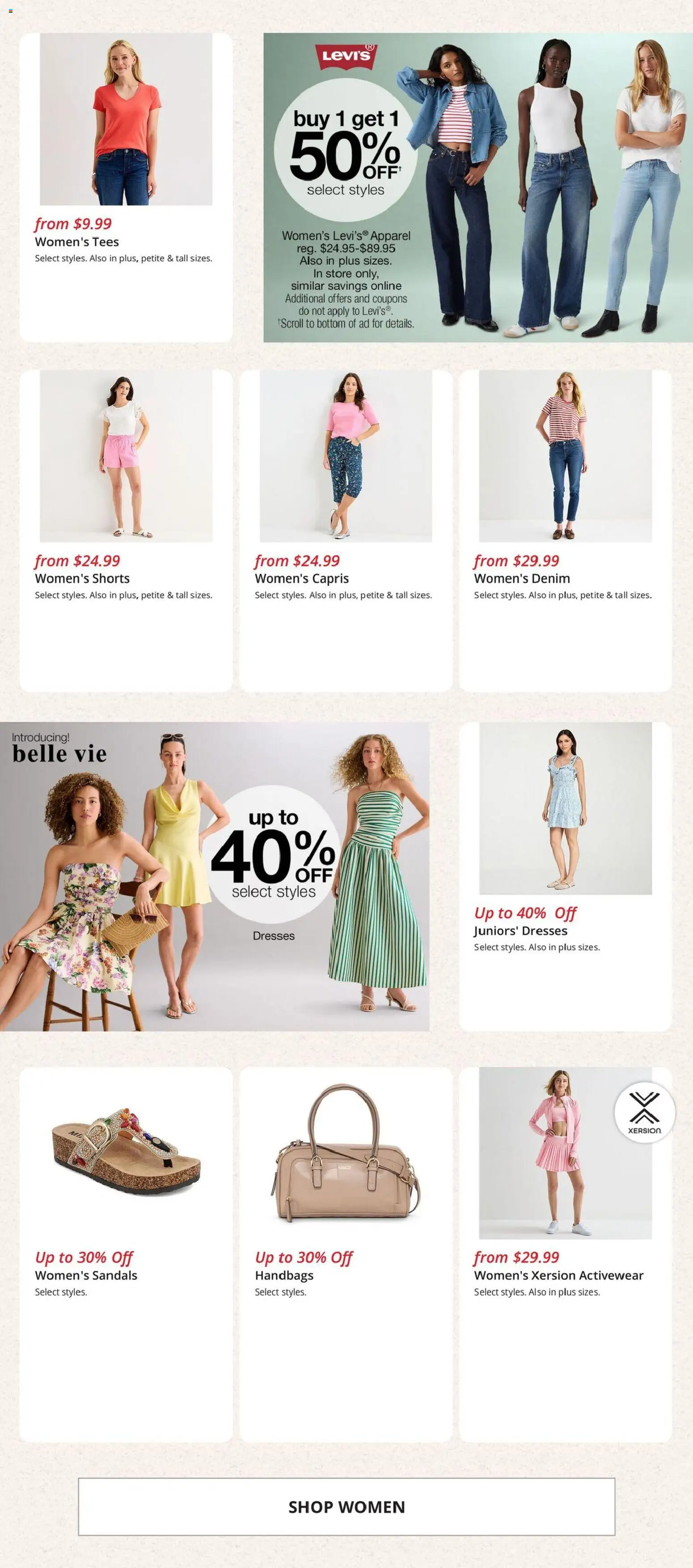 JCPenney Ad - valid from 01.04.2026 | Page: 2 | Products: Shorts, Sandals