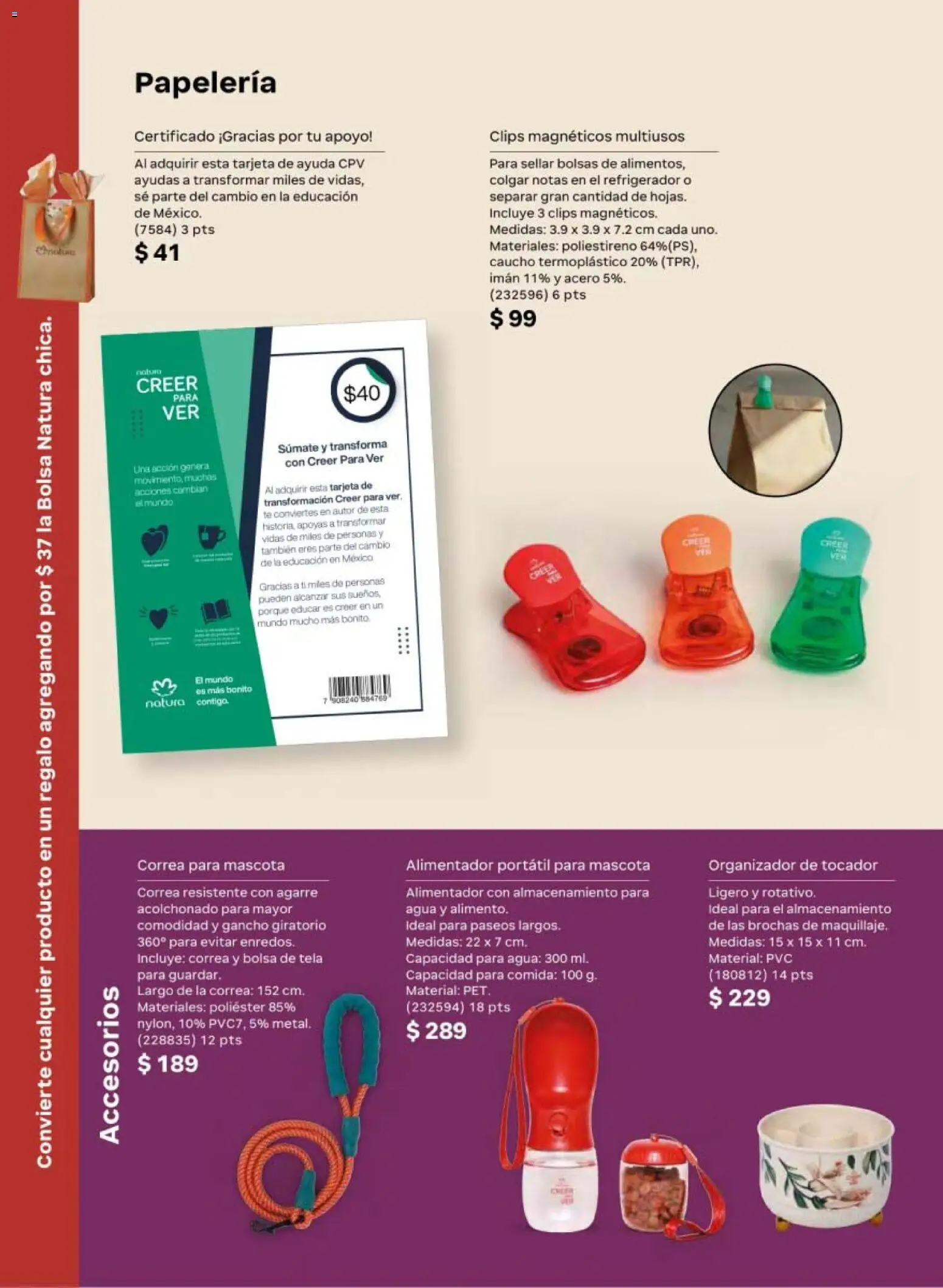 Nuevas ofertas de Natura válidas en toda la República Mexicana desde el 24.04.2026. ¡Encuentra las mejores ofertas en Natura campaña 7 2026! | Página: 160 | Productos: Refrigerador, Bolsa, Agua, Té