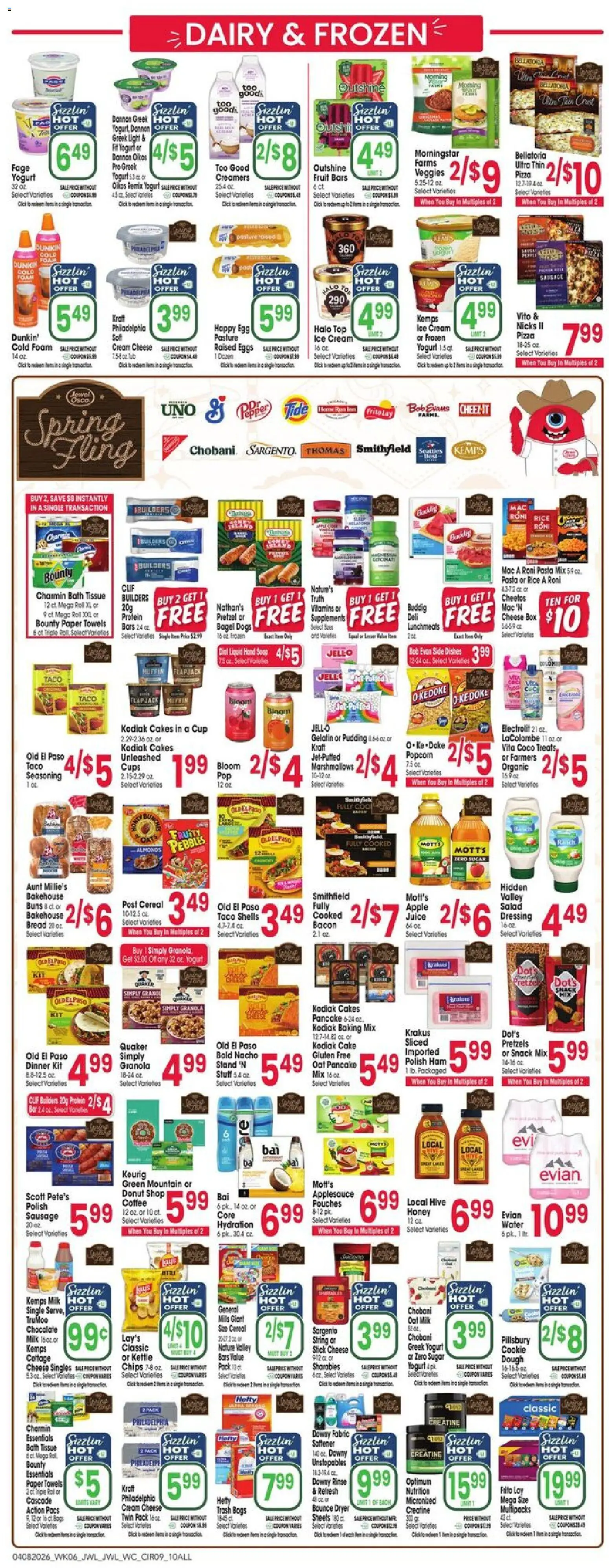 Jewel Osco Weekly Ad - IA - valid from 08.04.2026 | Page: 9 | Products: Creatine, Eggs, Cream, Kettle