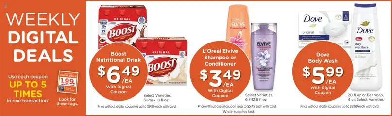Preview of QFC weekly ads valid from 07.01.2026 | Page: 3 | Products: Shampoo, Conditioner, Body Wash