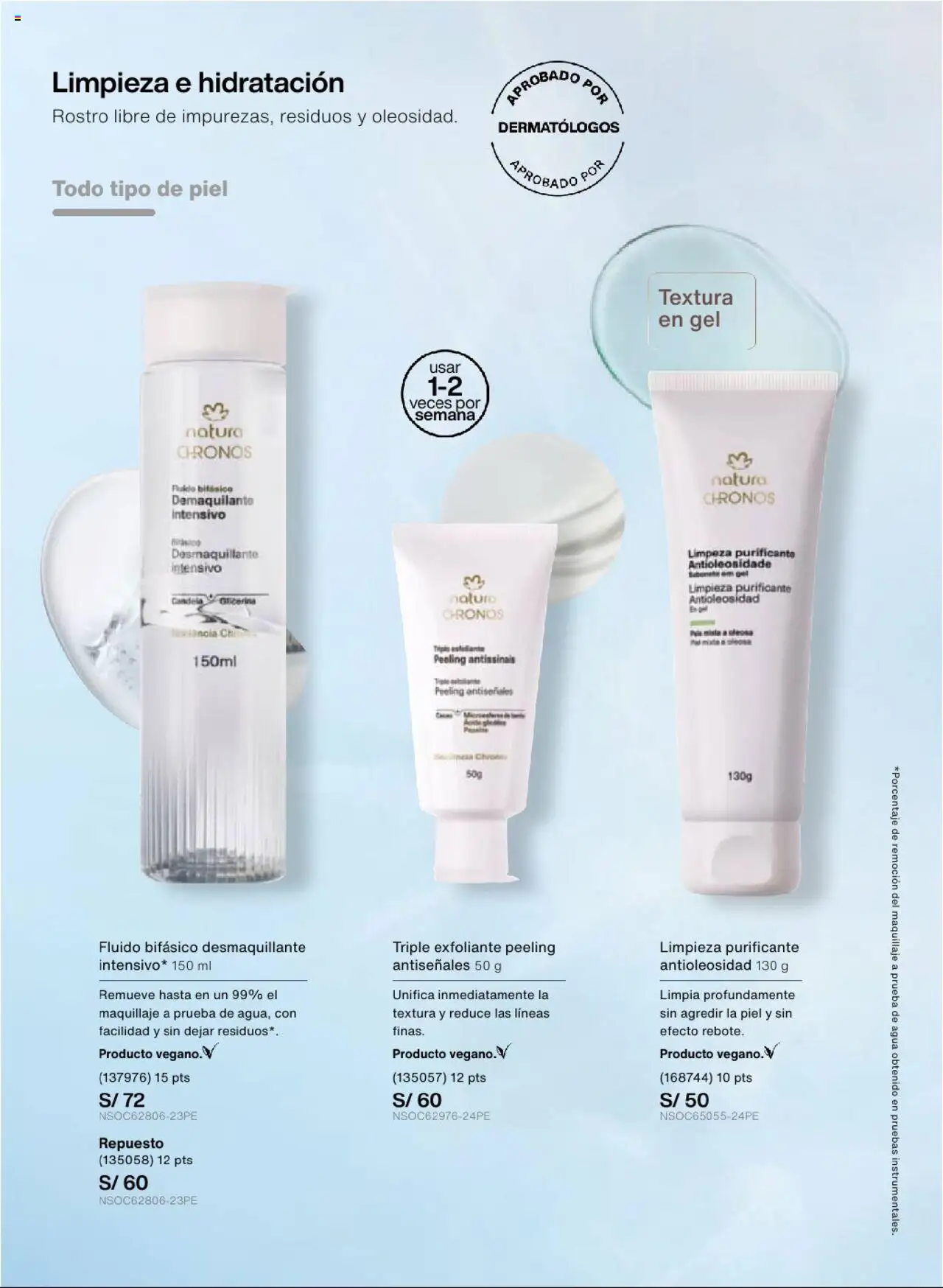 Catálogo Natura válido desde 22.07.2025 | Página: 93 | Productos: Exfoliante, Maquillaje