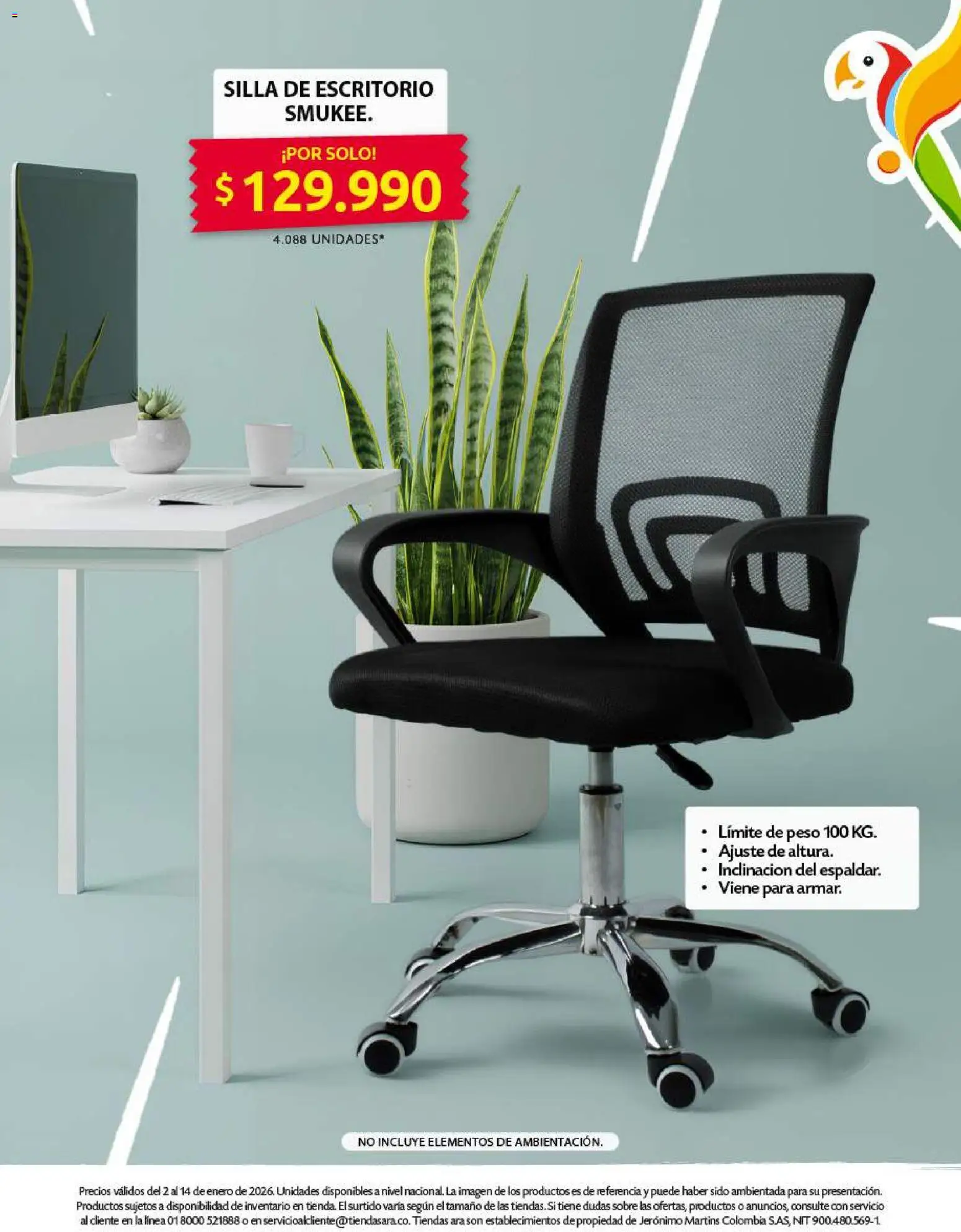 Ara revista - valida desde el 02.01.2026 | Página: 28 | Productos: Escritorio, Peso, Sobre, Silla