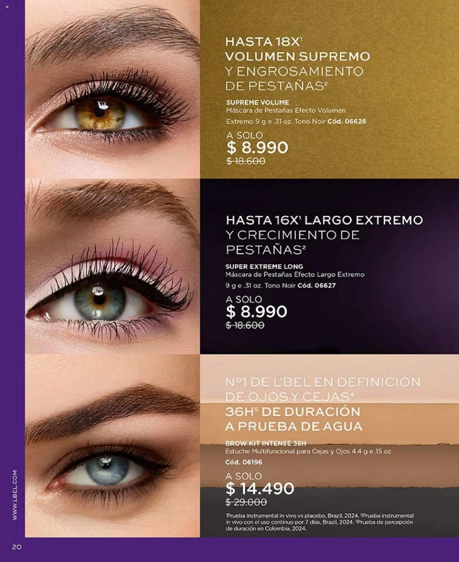 Catálogo L'Bel Campaña2x │ válido desde el 16.01.2026 | Página: 20 | Productos: Agua, Estuche, Máscara