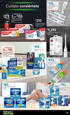 Nuevas ofertas de Walmart Express válidas en toda la República Mexicana desde el 03.07.2025. ¡Encuentra las mejores ofertas en Walmart Express folleto! | Página: 18 | Productos: Cepillo de dientes, Cepillo, Cepillo de dientes eléctrico, Toallas