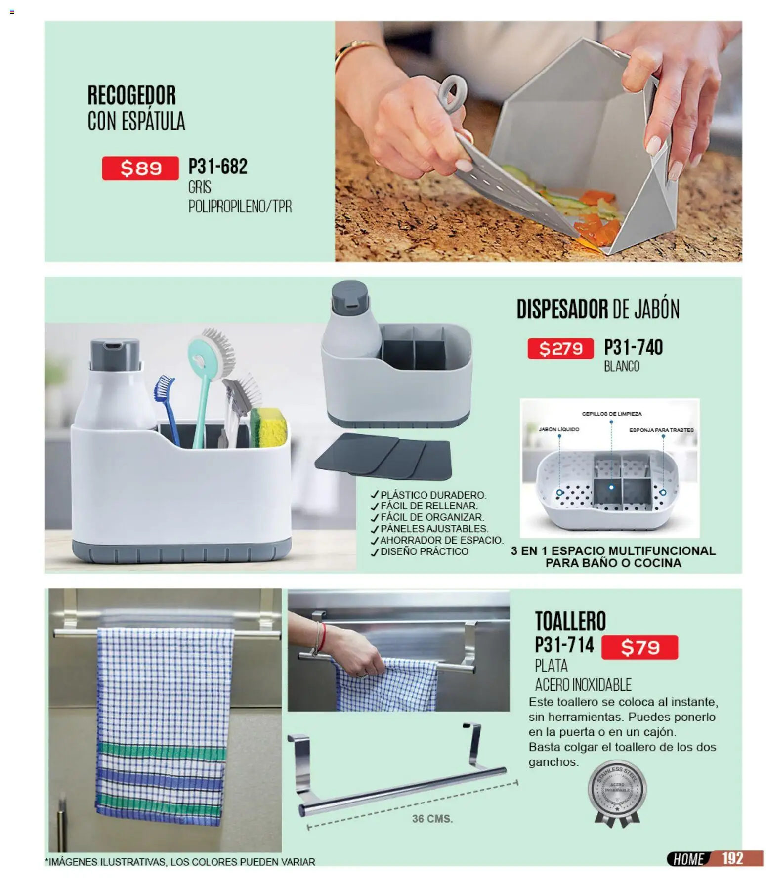 Nuevas ofertas de Cklass válidas en toda la República Mexicana desde el 30.11.2025. ¡Encuentra las mejores ofertas en Cklass catálogo Rebajas Navideñas Ropa! | Página: 193 | Productos: Toallero, Jabón líquido, Espátula, Baño