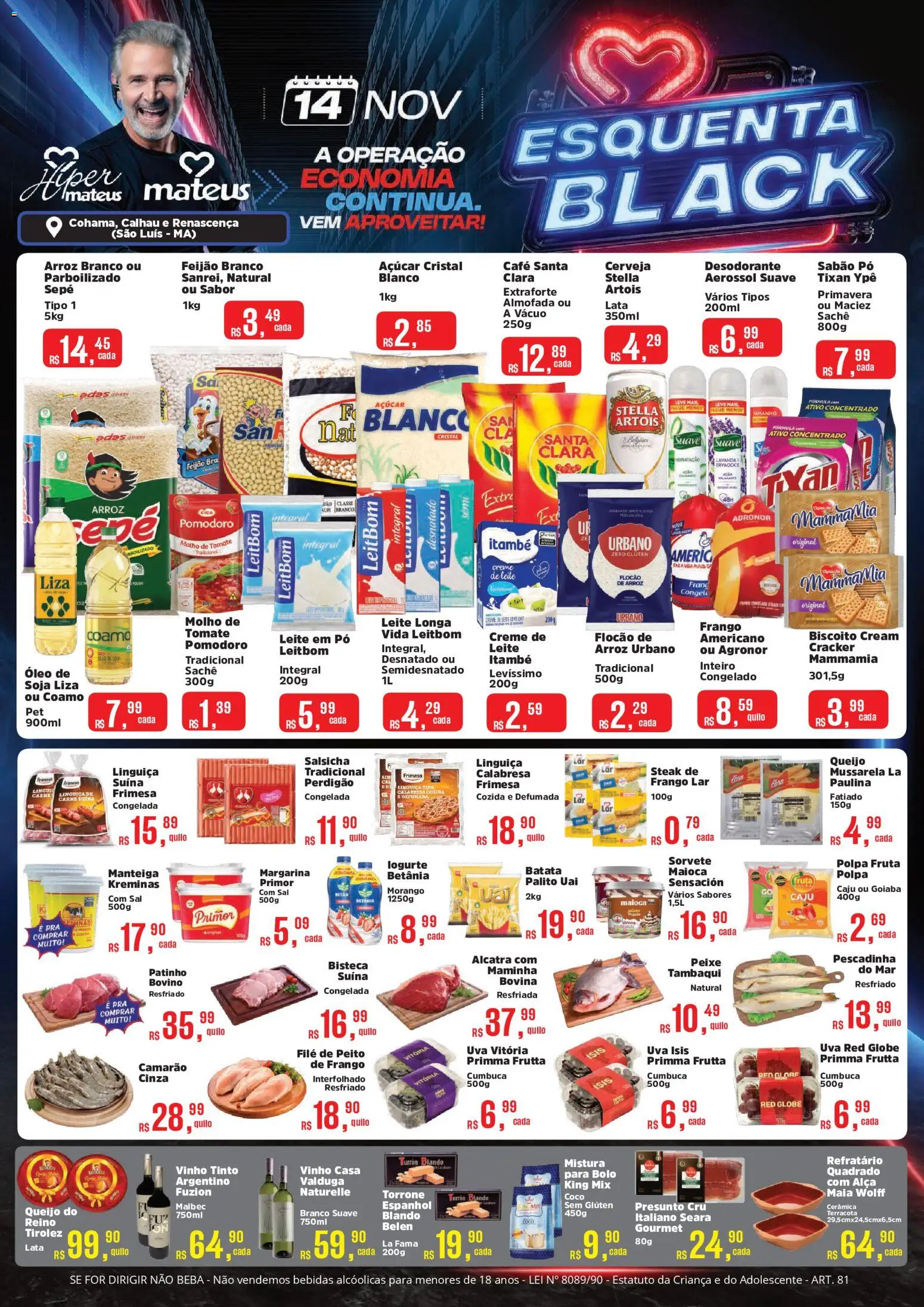 Mateus Folheto - válido de 14.11.2025 | Página: 1 | Produtos: Caju, Goiaba, Presunto, Peixe