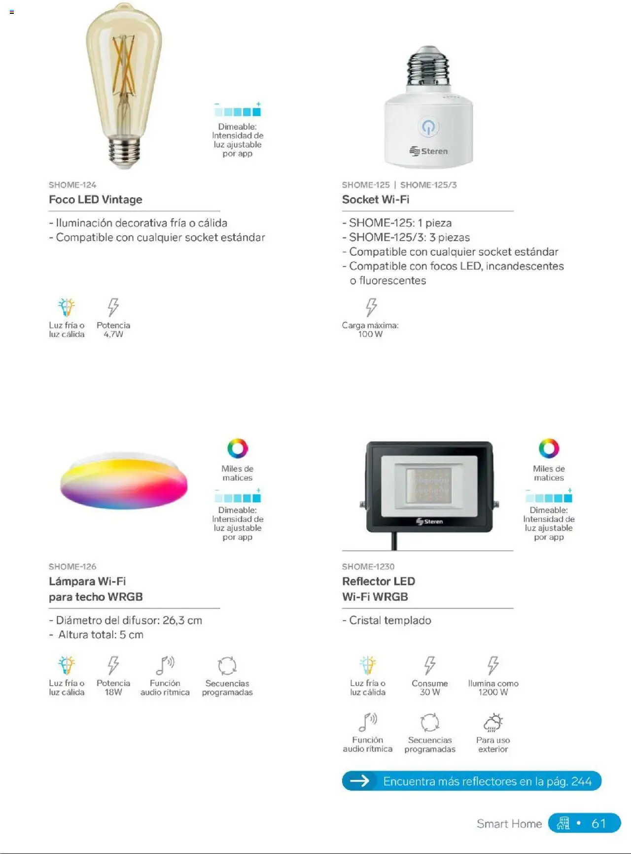 Nuevas ofertas de Steren válidas en toda la República Mexicana desde el 01.01.2025. ¡Encuentra las mejores ofertas en Steren catálogo! | Página: 79 | Productos: Reflector, Audio, Lámpara, Foco