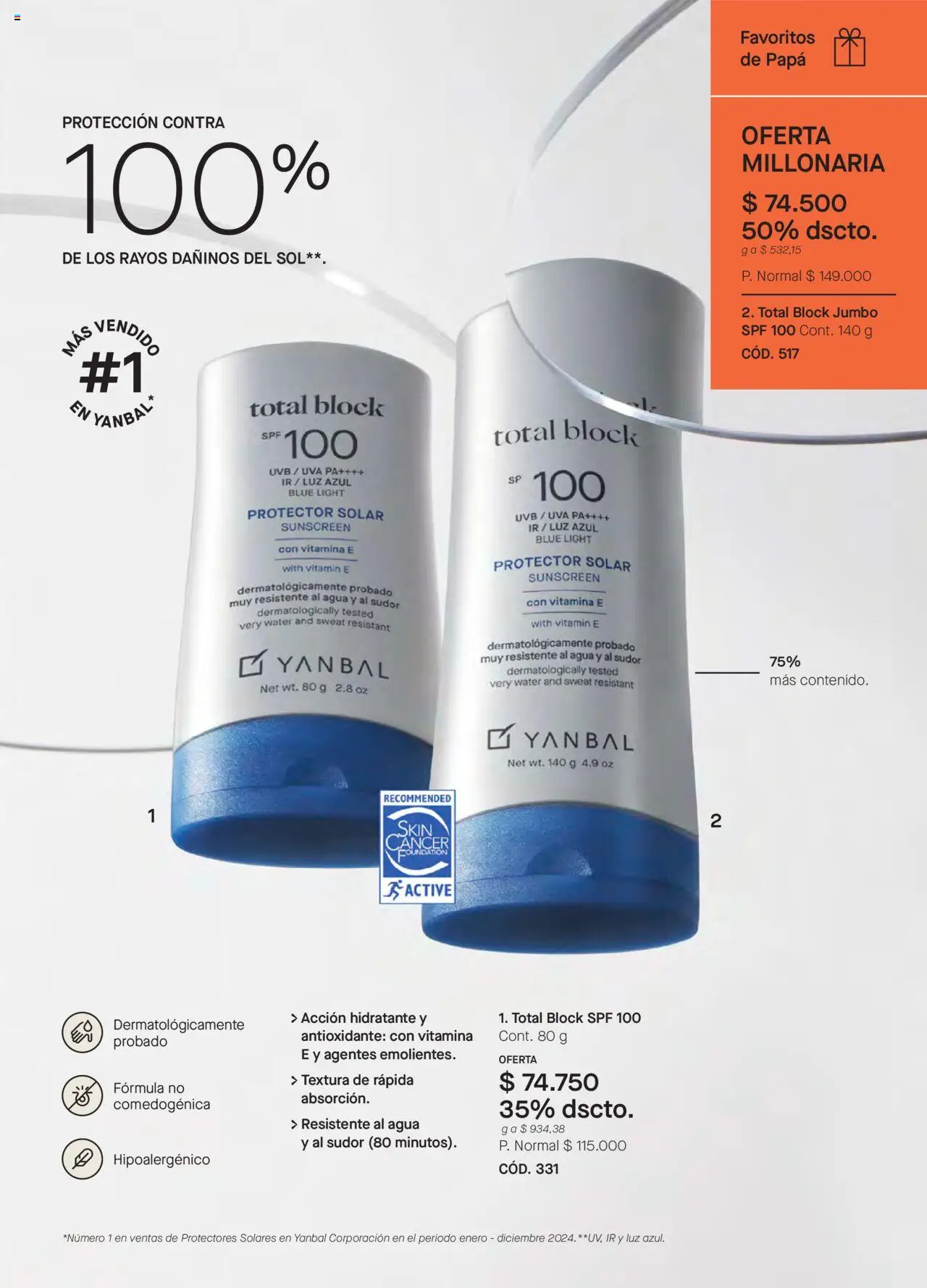 Yanbal revista - valida desde el 24.05.2025 | Página: 27 | Productos: Agua, Uva, Protector solar, Papa