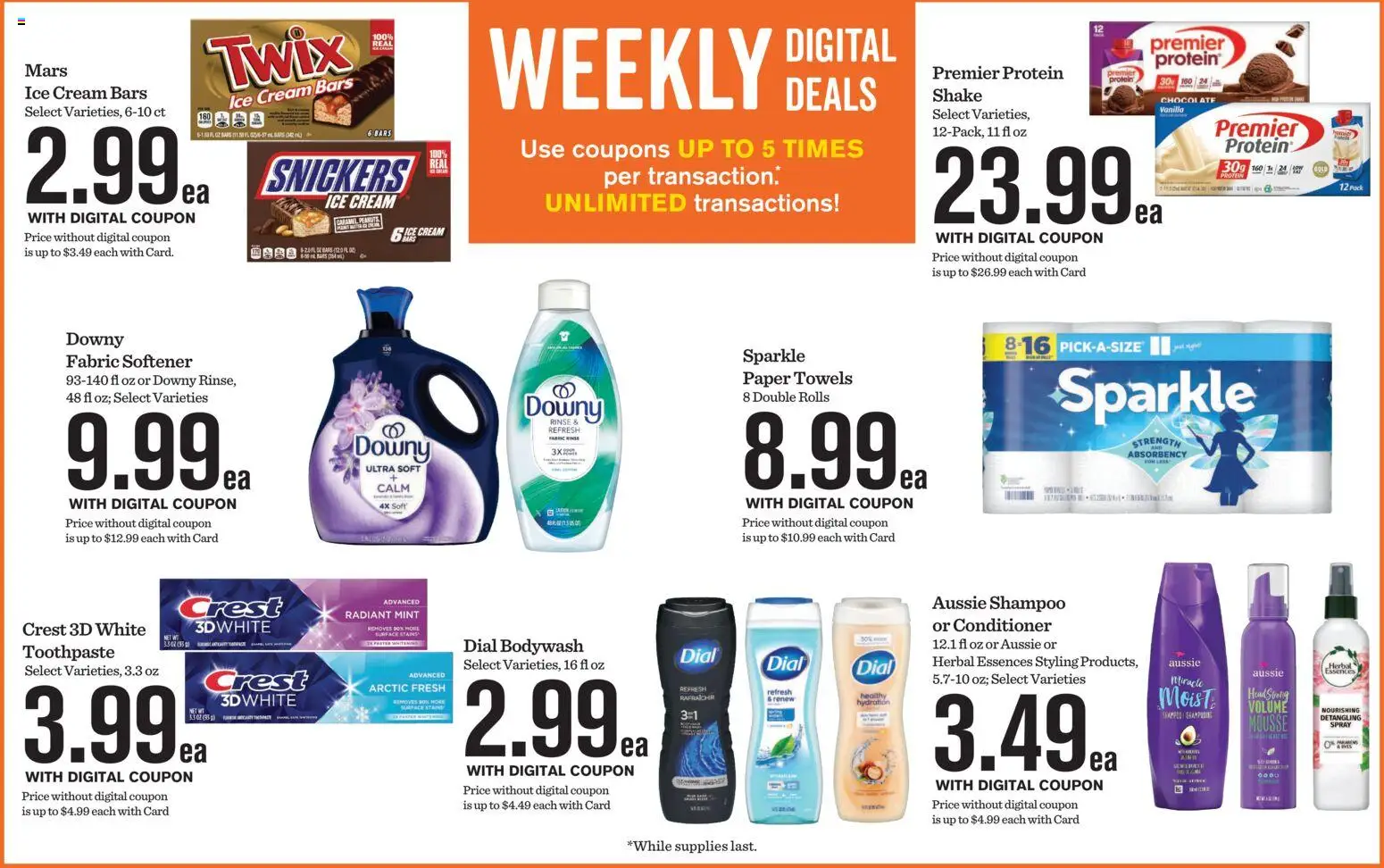 Mariano's Weekly Ad - valid from 15.04.2026 | Page: 4 | Products: Shampoo, Conditioner, Fabric softener, Cream