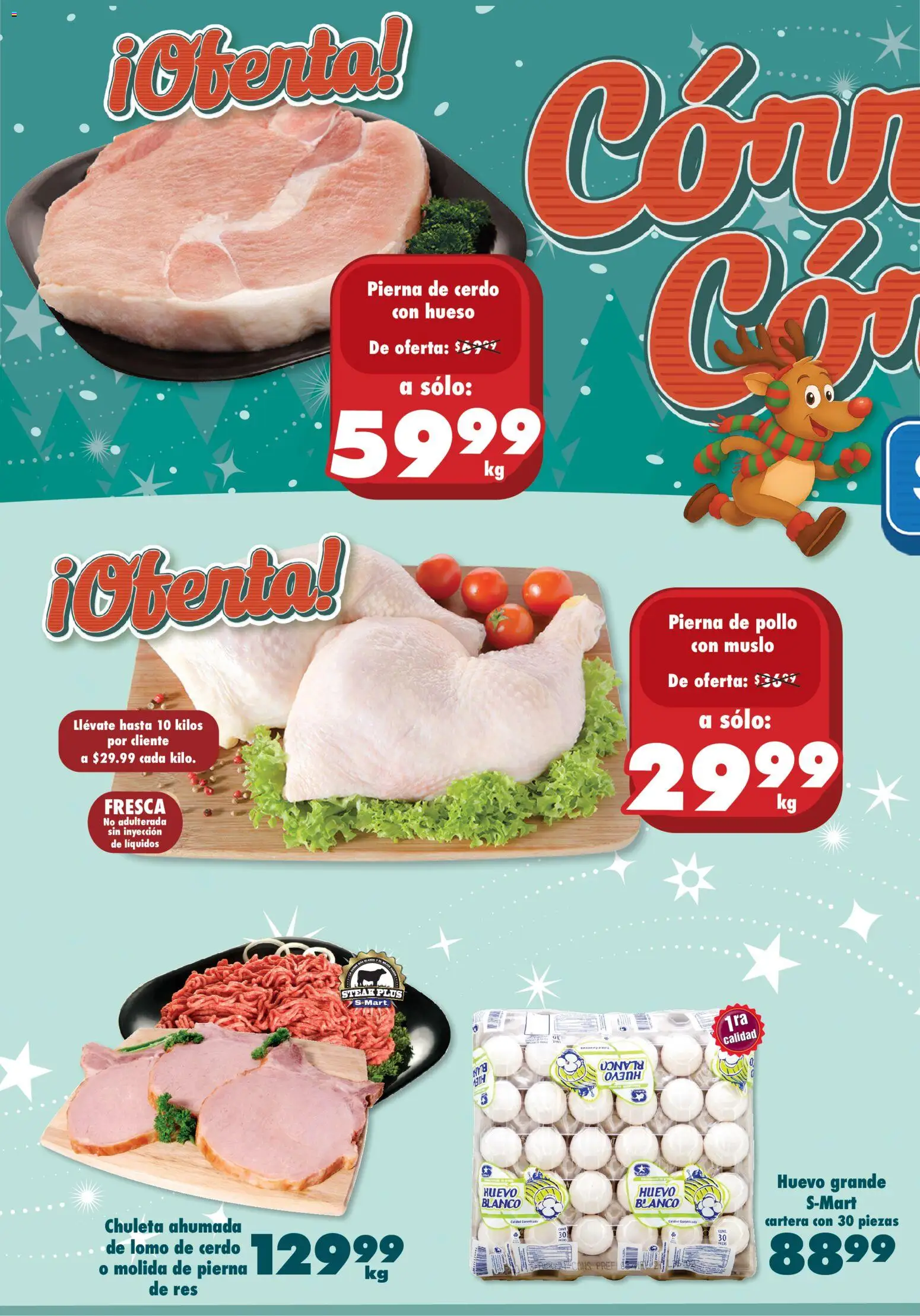 Nuevas ofertas de S-Mart válidas en toda la República Mexicana desde el 25.11.2025. ¡Encuentra las mejores ofertas en S-Mart folleto Nuevo Laredo! | Página: 2 | Productos: Pollo, Huevo, Cerdo, Res