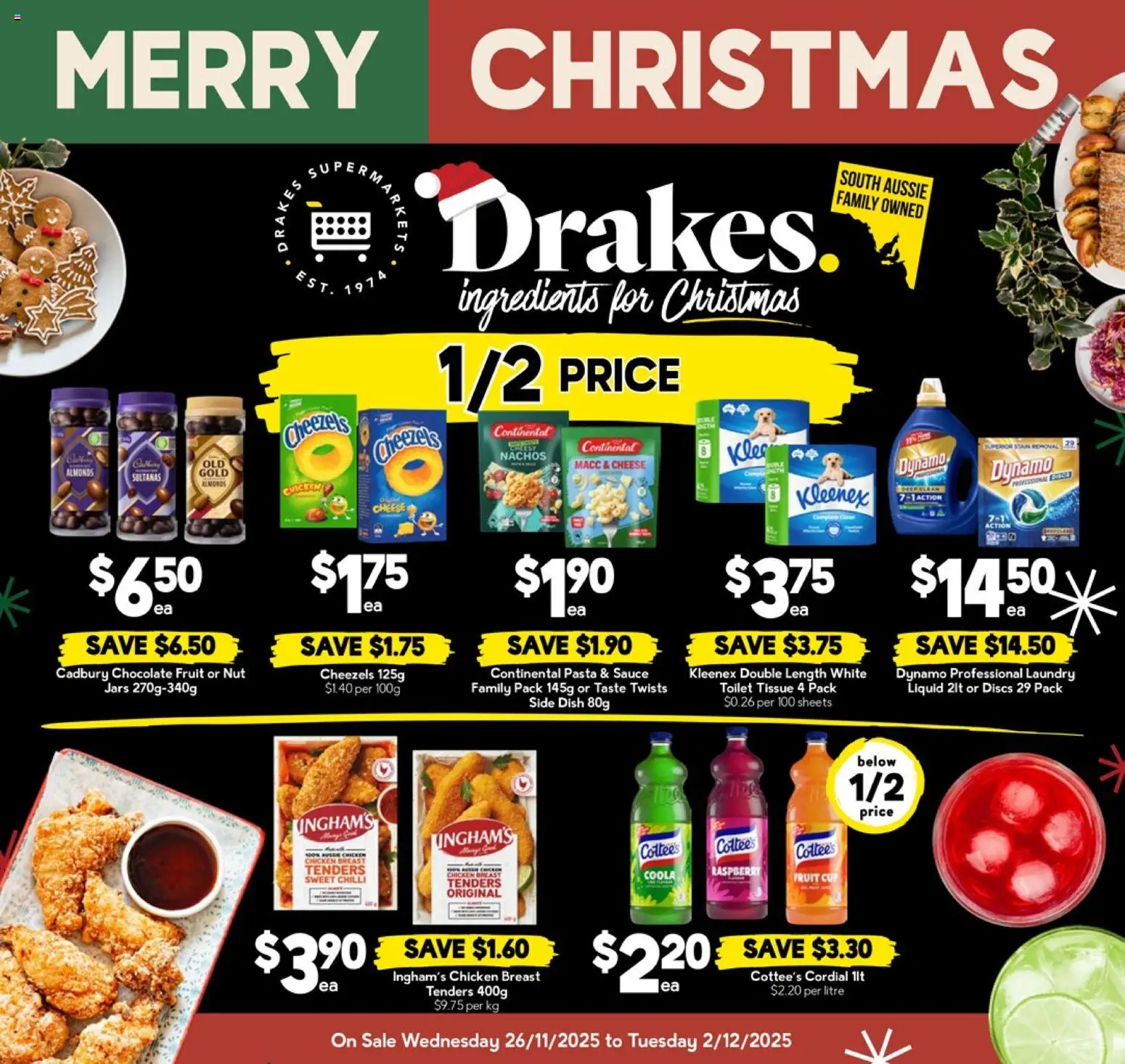 Drakes catalogue - valid from 26.11.2025 | Page: 25 | Products: Almonds, Pasta, Sauce, Laundry
