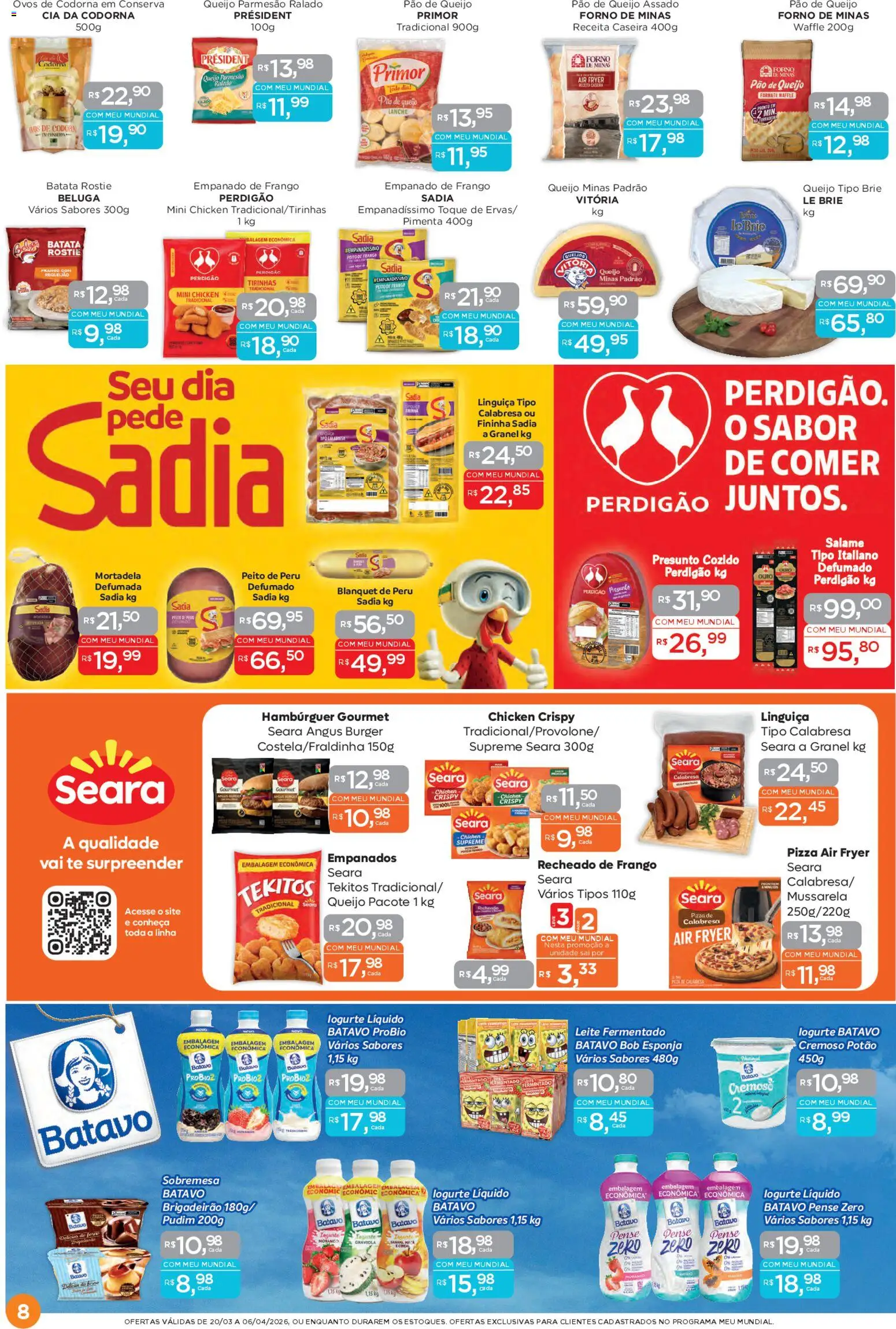 Mundial Folheto - válido de 20.03.2026 | Página: 8 | Produtos: Queijo, Salame, Presunto, Peito de peru