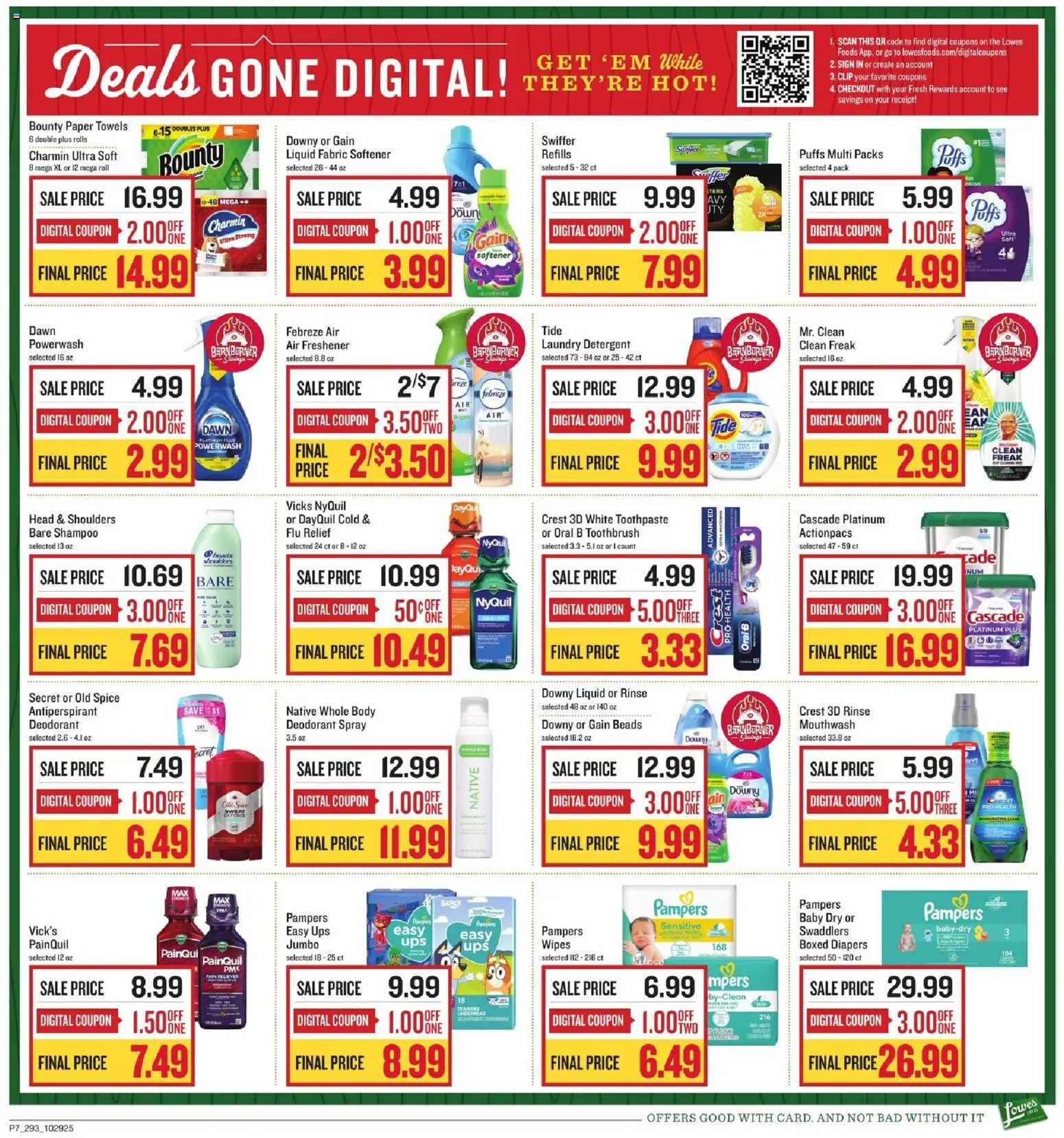 Lowes Foods Weekly Ad - SC - valid from 29.10.2025 | Page: 9 | Products: Clip, Shampoo, Antiperspirant, Toothpaste