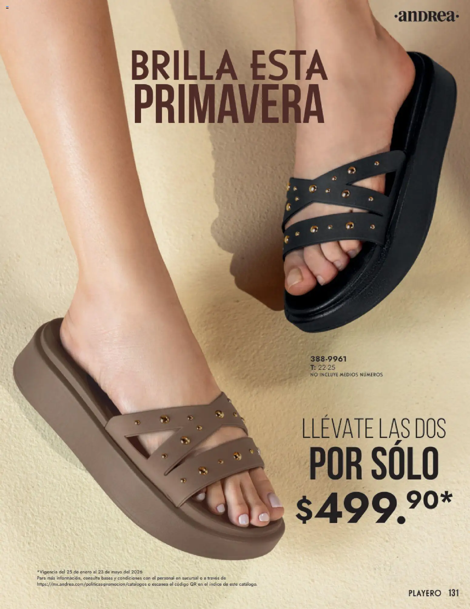 Nuevas ofertas de Andrea válidas en toda la República Mexicana desde el 25.01.2026. ¡Encuentra las mejores ofertas en Andrea catálogo Calzado Dama! | Página: 131