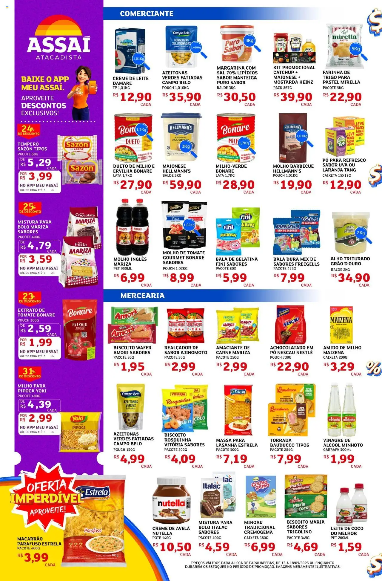 Assaí Atacadista Folheto - válido de 15.09.2025 | Página: 2 | Produtos: Molho de tomate, Manteiga, Maionese, Margarina