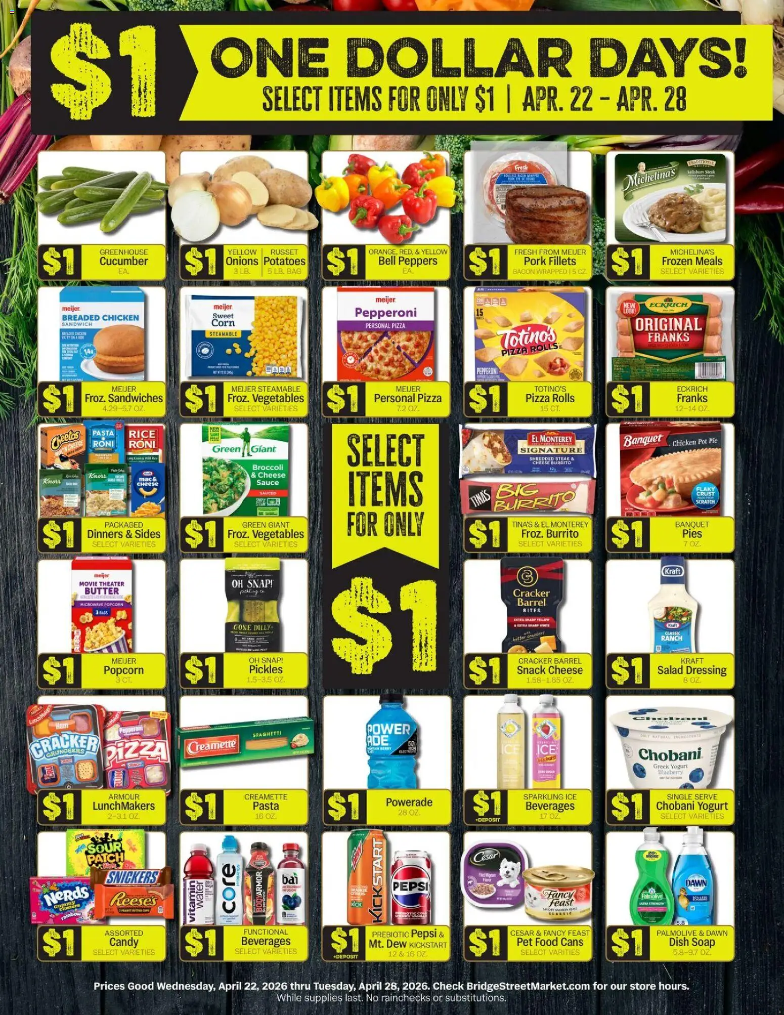 Meijer Bridge Street Market - valid from 22.04.2026 | Page: 2 | Products: Soap, Pasta, Salad, Bag