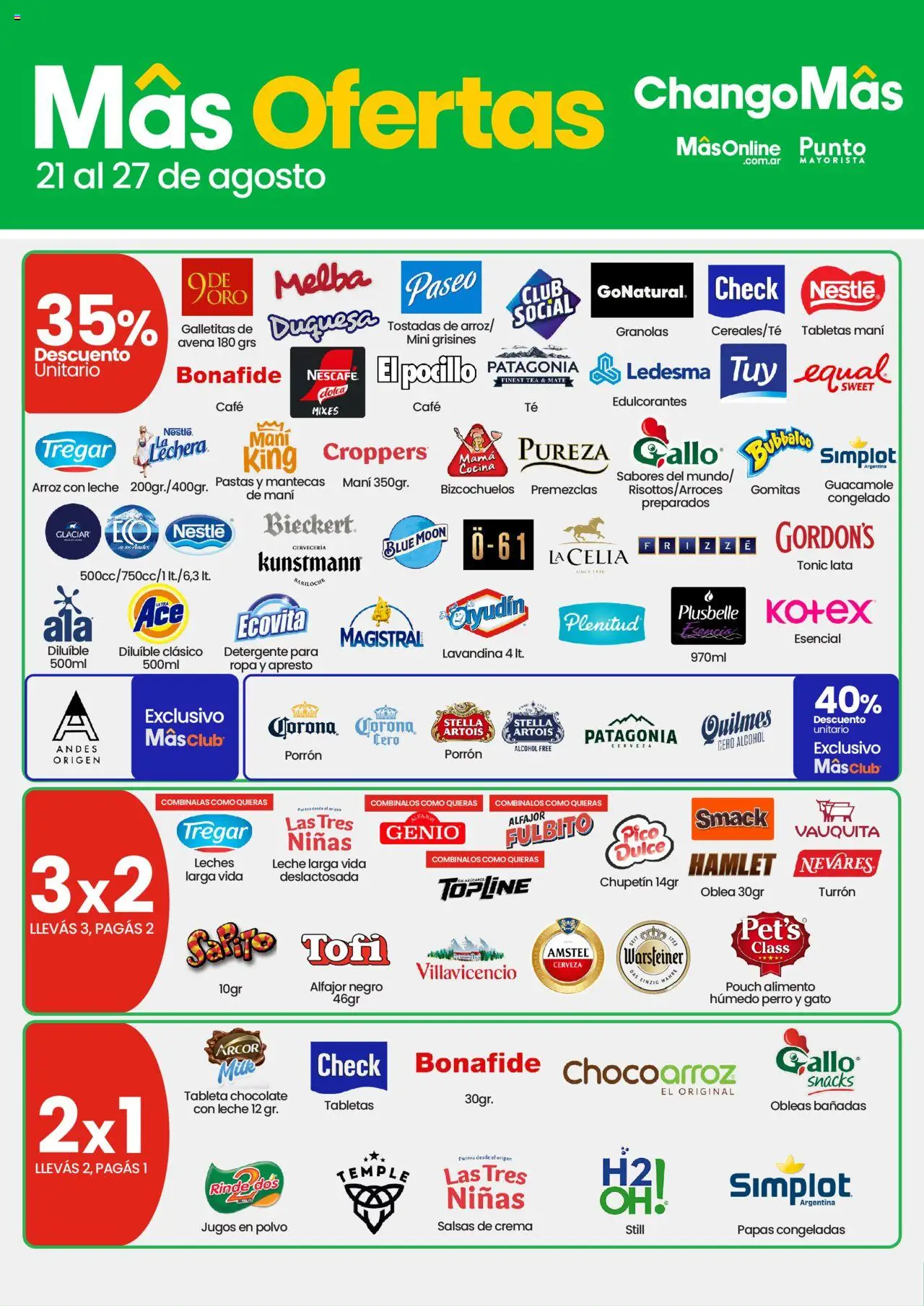 Changomas ofertas │ válido desde el 21.08.2025 | Página: 1 | Productos: Mani, Detergente, Pocillo, Arroz