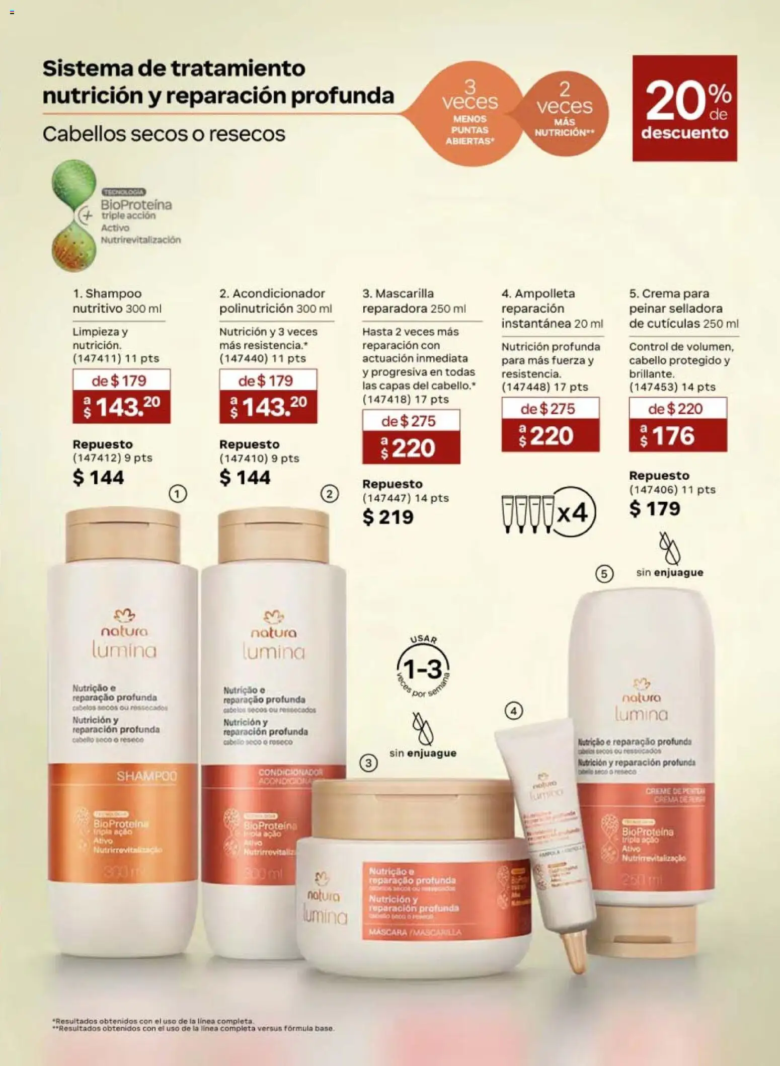 Nuevas ofertas de Natura válidas en toda la República Mexicana desde el 24.04.2026. ¡Encuentra las mejores ofertas en Natura campaña 7 2026! | Página: 131 | Productos: Crema, Máscara, Mascarilla, Acondicionador