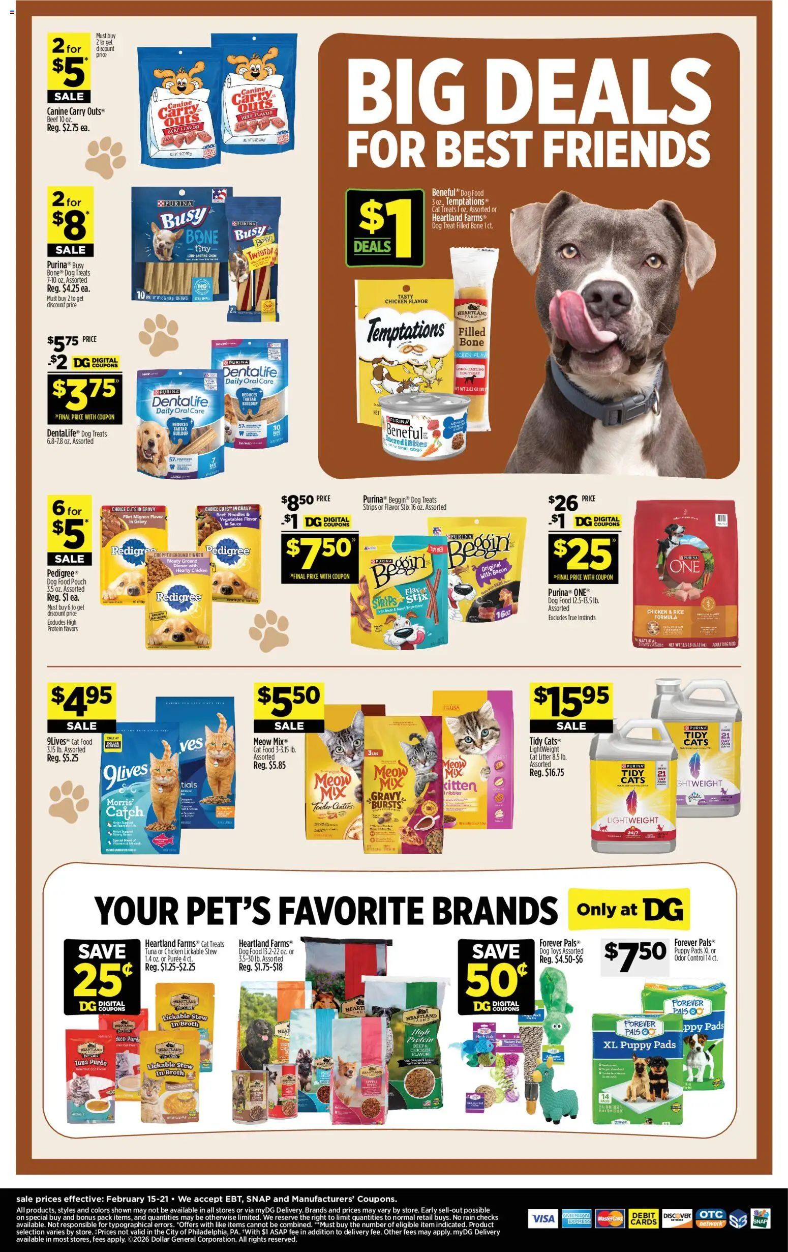 Dollar General Weekly Ad - TX - valid from 15.02.2026 | Page: 13 | Products: Dog Food, Noodles, Beef, Sauce