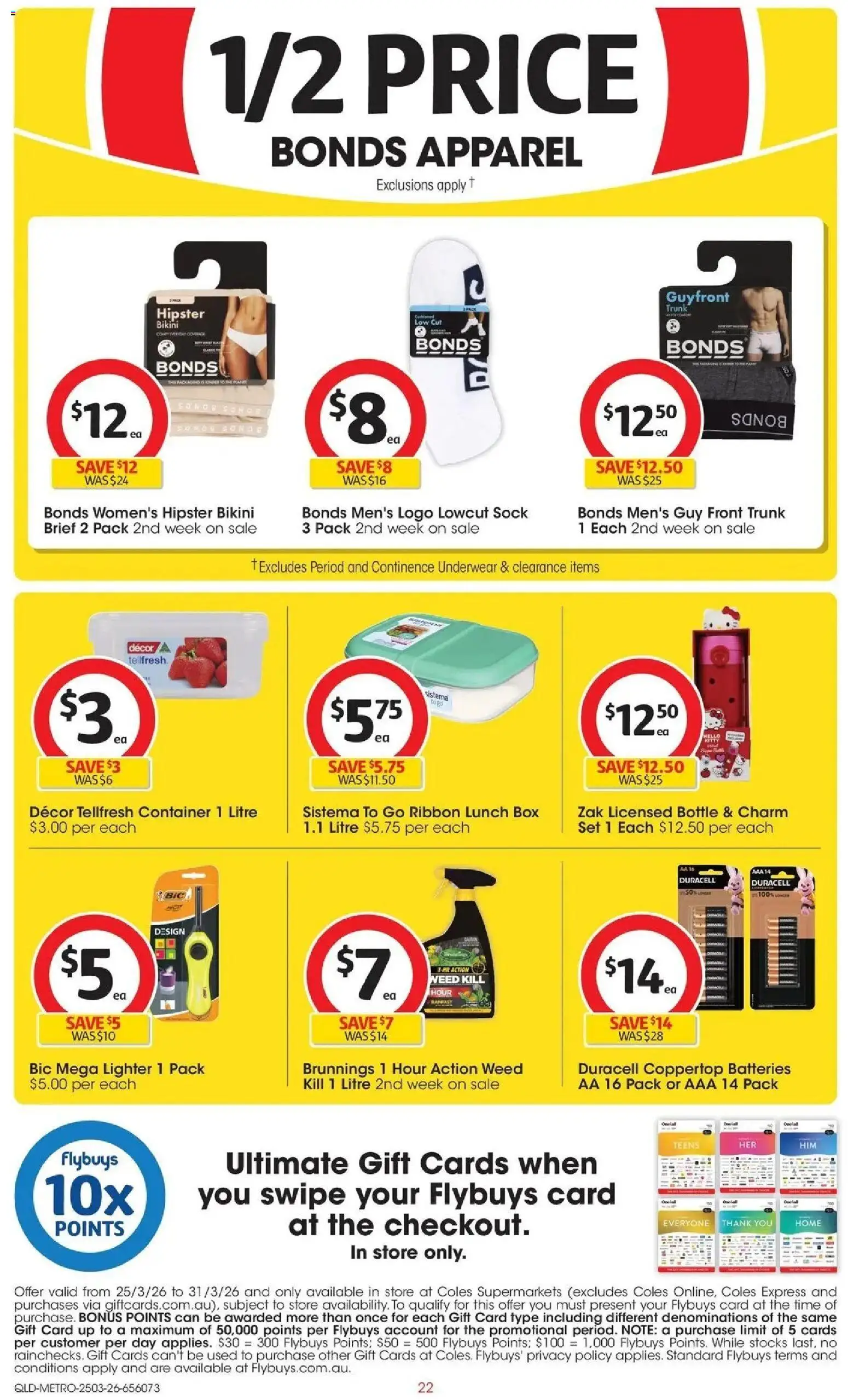 Coles catalogue - valid from 25.03.2026 | Page: 22 | Products: Bikini, Box, Weed, Underwear