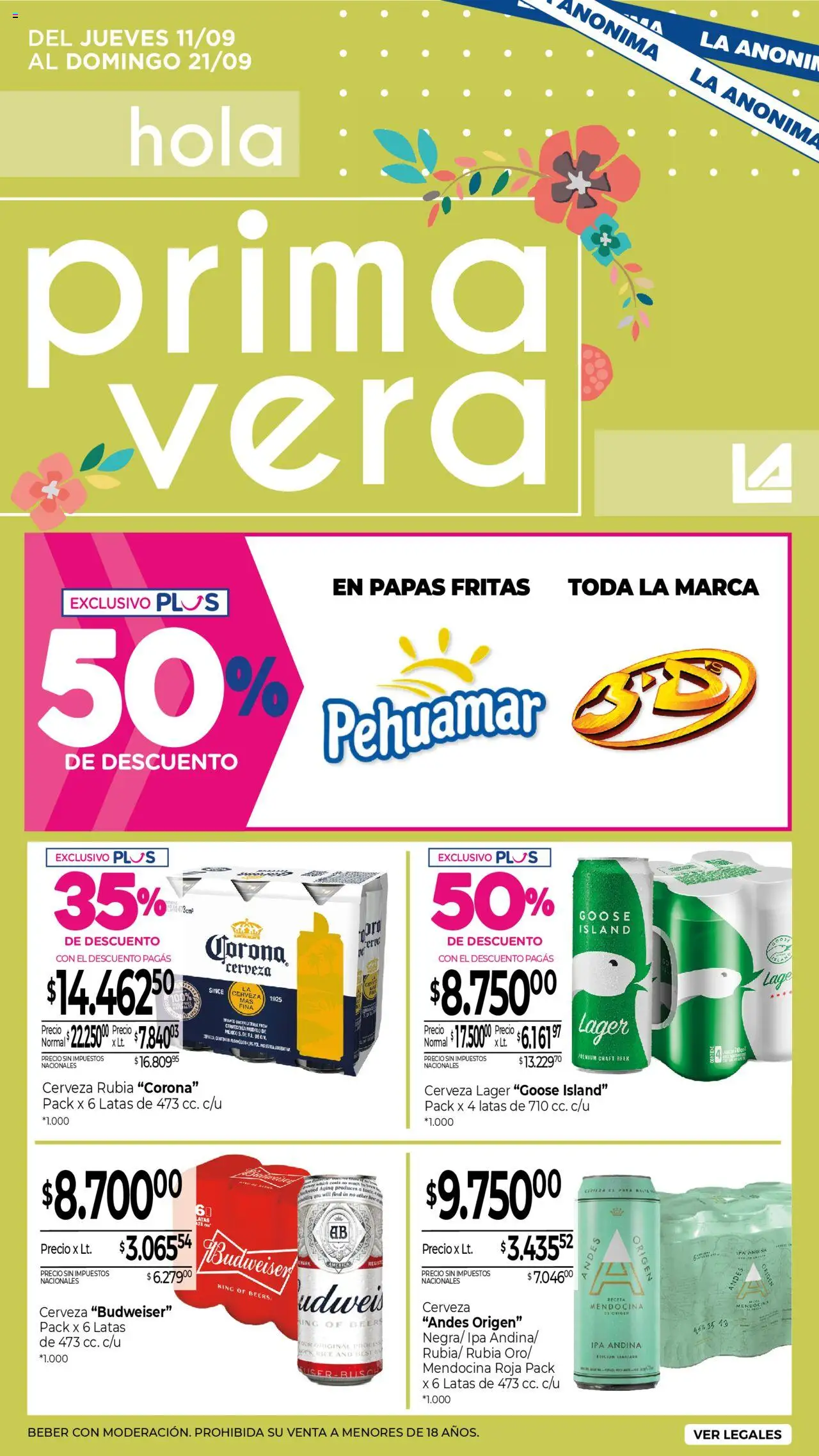 La Anonima - Insuperables │ válido desde el 11.09.2025 | Página: 2 | Productos: Cerveza, Papas fritas