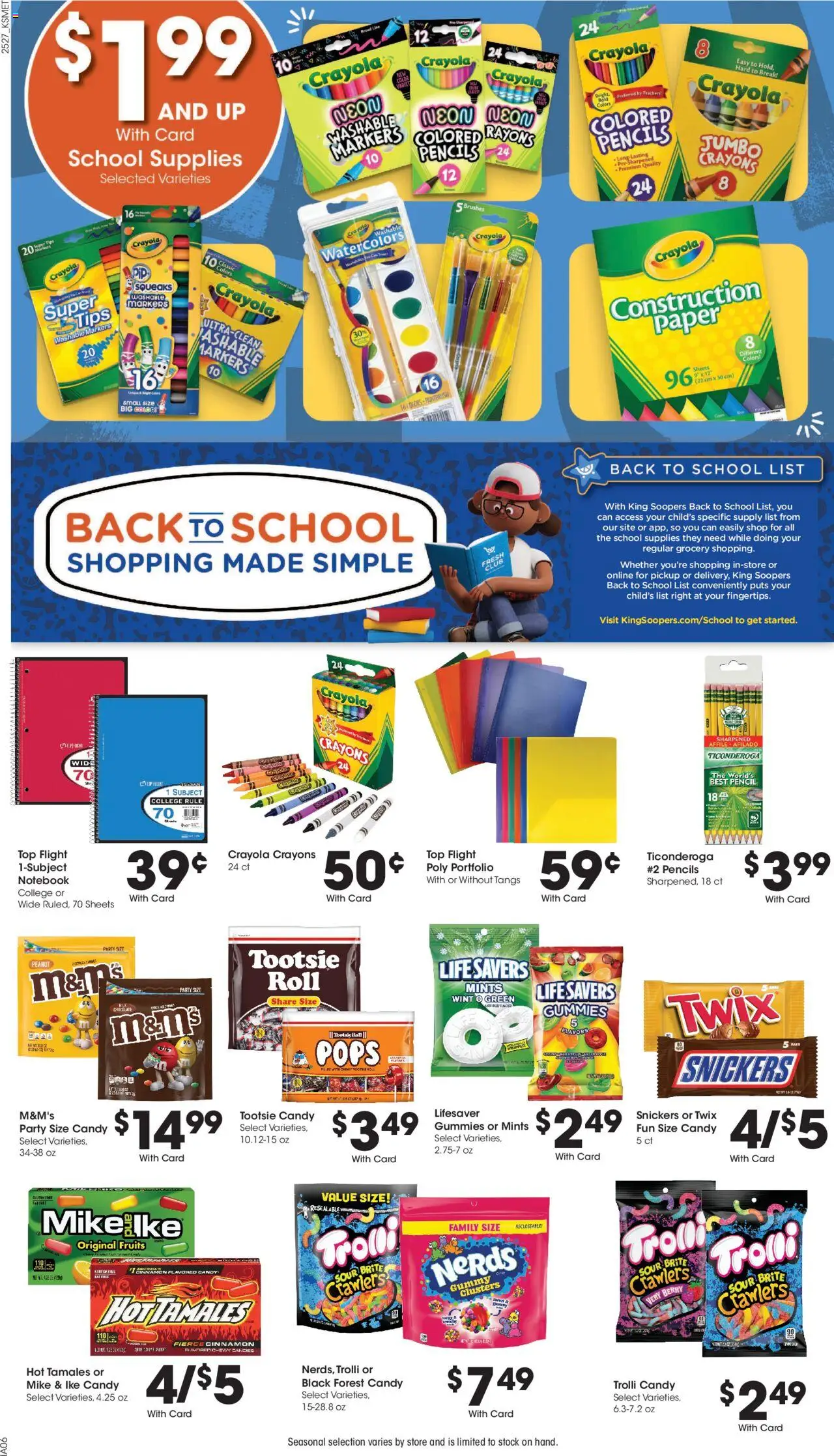 King Soopers Weekly Ad - valid from 06.08.2025 | Page: 14 | Products: Brushes, Chocolate, Fruits, Notebook