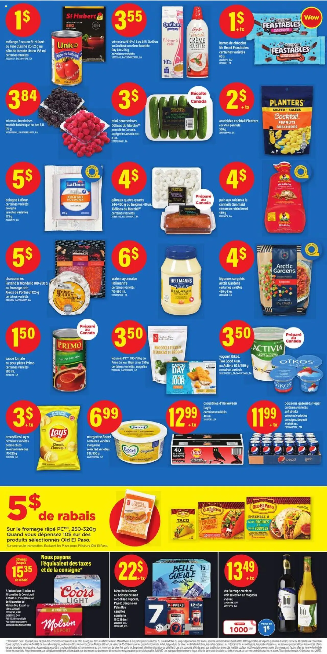 Maxi flyer valid from 02.10.2025 | Page: 4 | Products: Chips, PC, Bread, Pizza