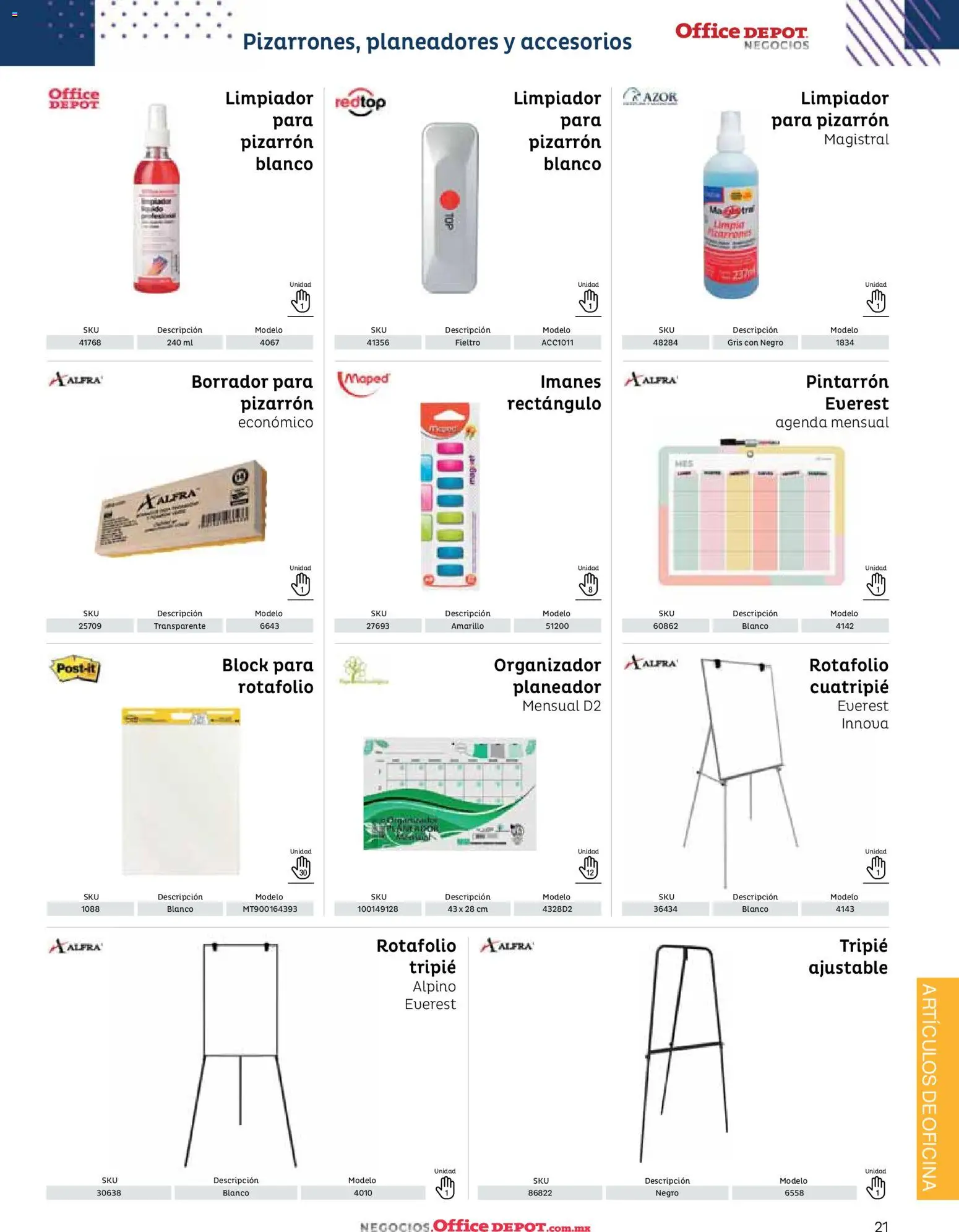 Nuevas ofertas de Office Depot válidas en toda la República Mexicana desde el 12.01.2026. ¡Encuentra las mejores ofertas en Office Depot catálogo 2026! | Página: 23 | Productos: Agenda, Pizarrón, Limpiador, Organizador