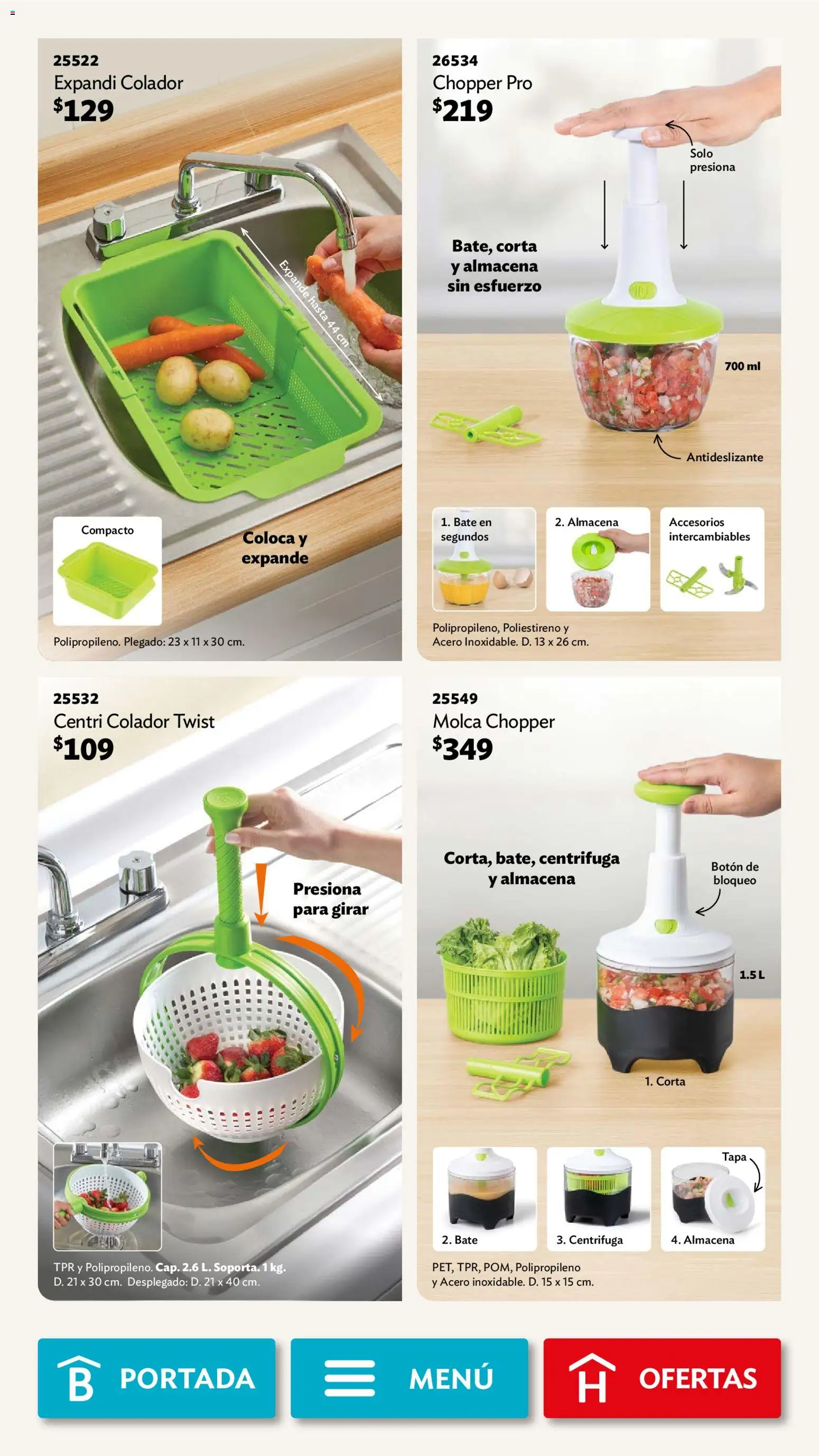 Nuevas ofertas de Betterware válidas en toda la República Mexicana desde el 04.05.2026. ¡Encuentra las mejores ofertas en Betterware campaña 5 2026! | Página: 41 | Productos: Colador