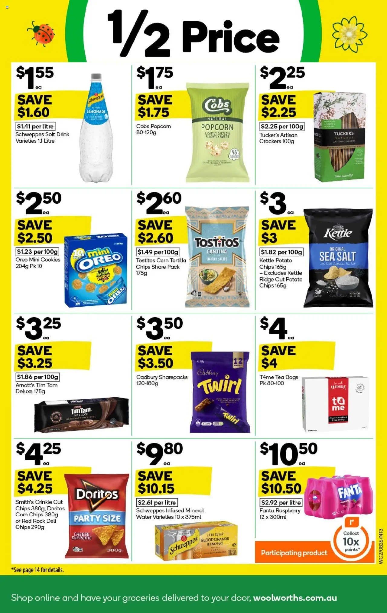 Woolworths catalogue - valid from 27.08.2025 | Page: 3 | Products: Tea, Chips, Water, Sugar