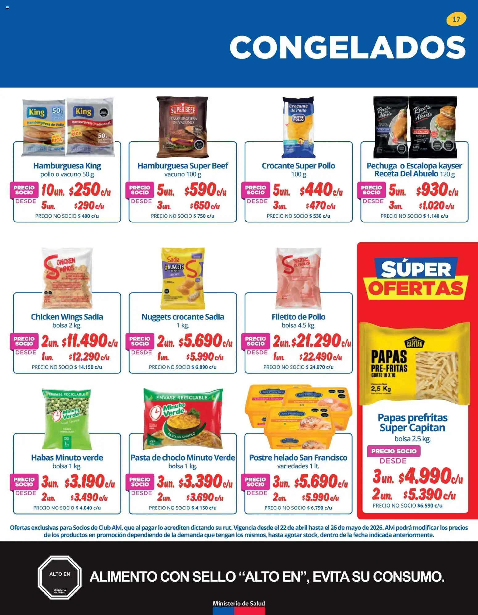 Alvi Ofertas  │ válido desde el 22.04.2026 | Página: 17 | Productos: Pollo, Choclo, Escalopa, Pasta