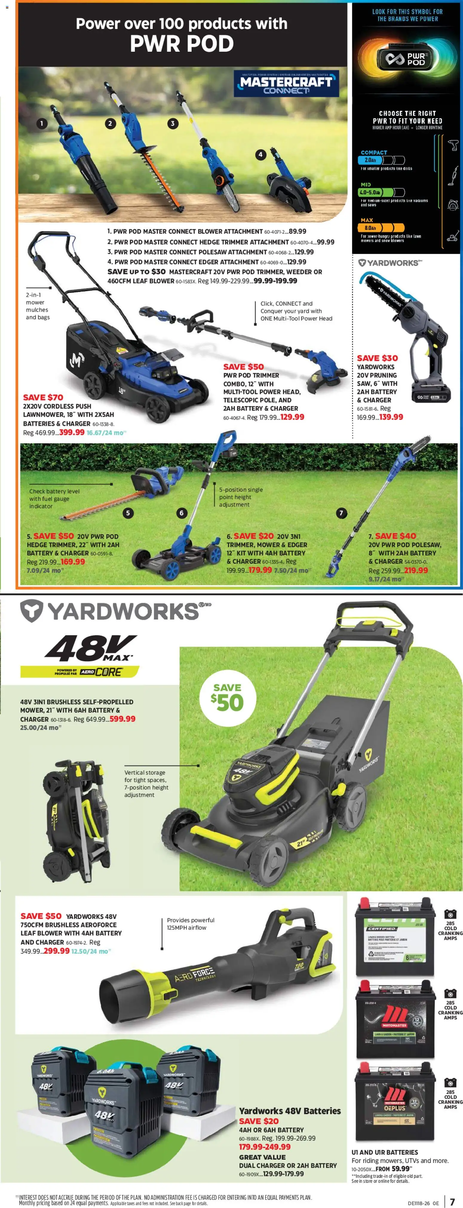 Canadian Tire flyer valid from 30.04.2026 | Page: 9 | Products: Mower, Battery