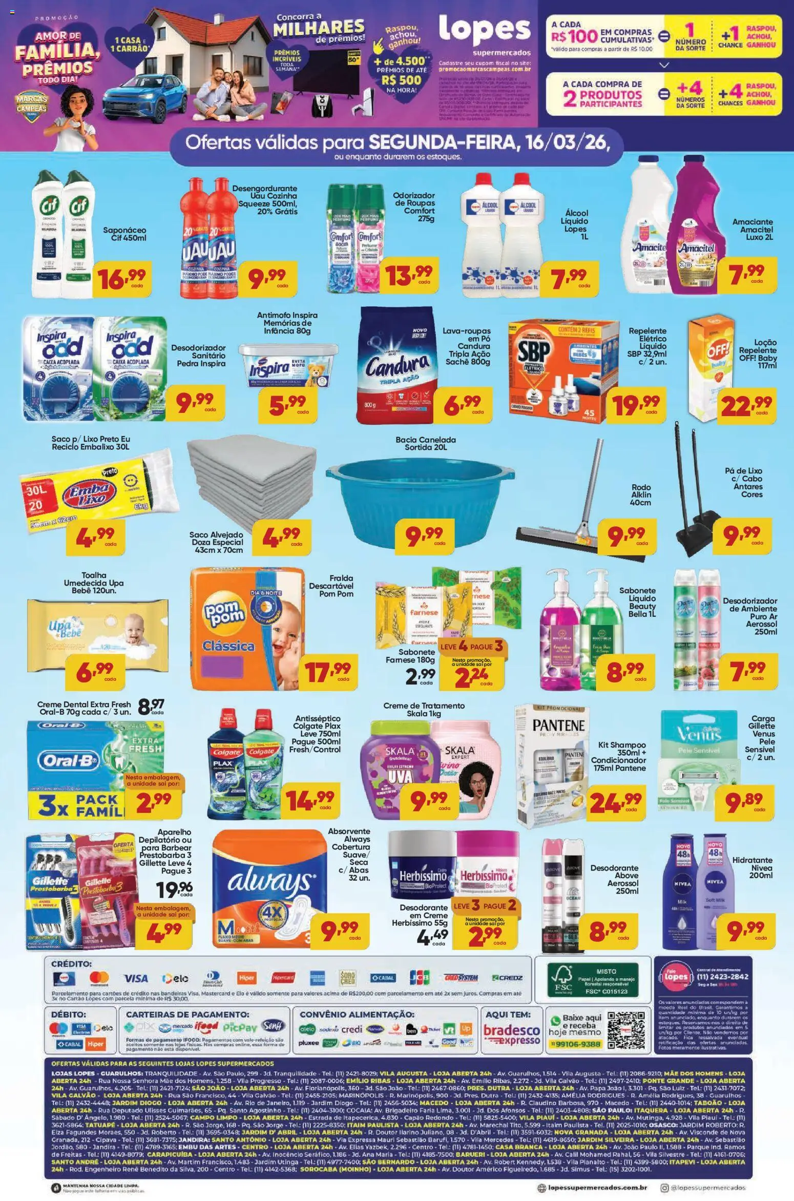 Lopes Supermercados Folheto - válido de 16.03.2026 | Página: 2 | Produtos: Condicionador, Repelente, Absorvente, Rodo