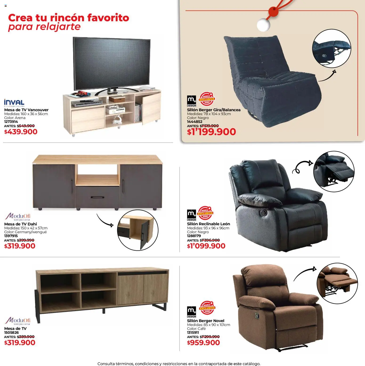 Easy revista - valida desde el 15.01.2026 | Página: 8 | Productos: Sillón, Mesa, Mesa de TV, Café