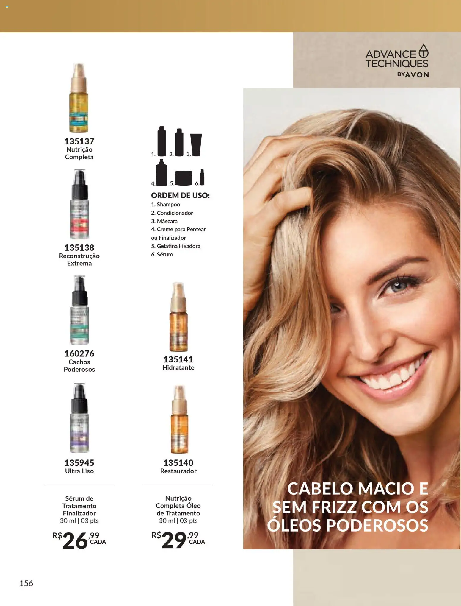 Avon Folheto - válido de 29.10.2025 | Página: 156 | Produtos: Condicionador, Óleo, Sérum, Gelatina
